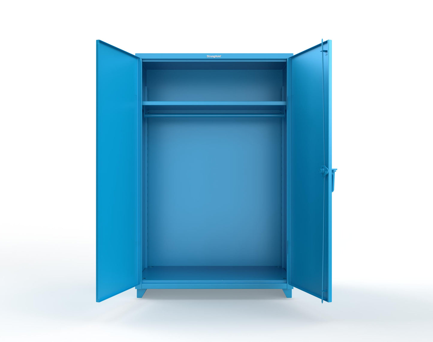 Extra Heavy Duty 14 GA Uniform Cabinet with Hanger Rod, 1 Shelf - 48 In. W x 24 In. D x 75 In. H - 46-WR-241-L-5012