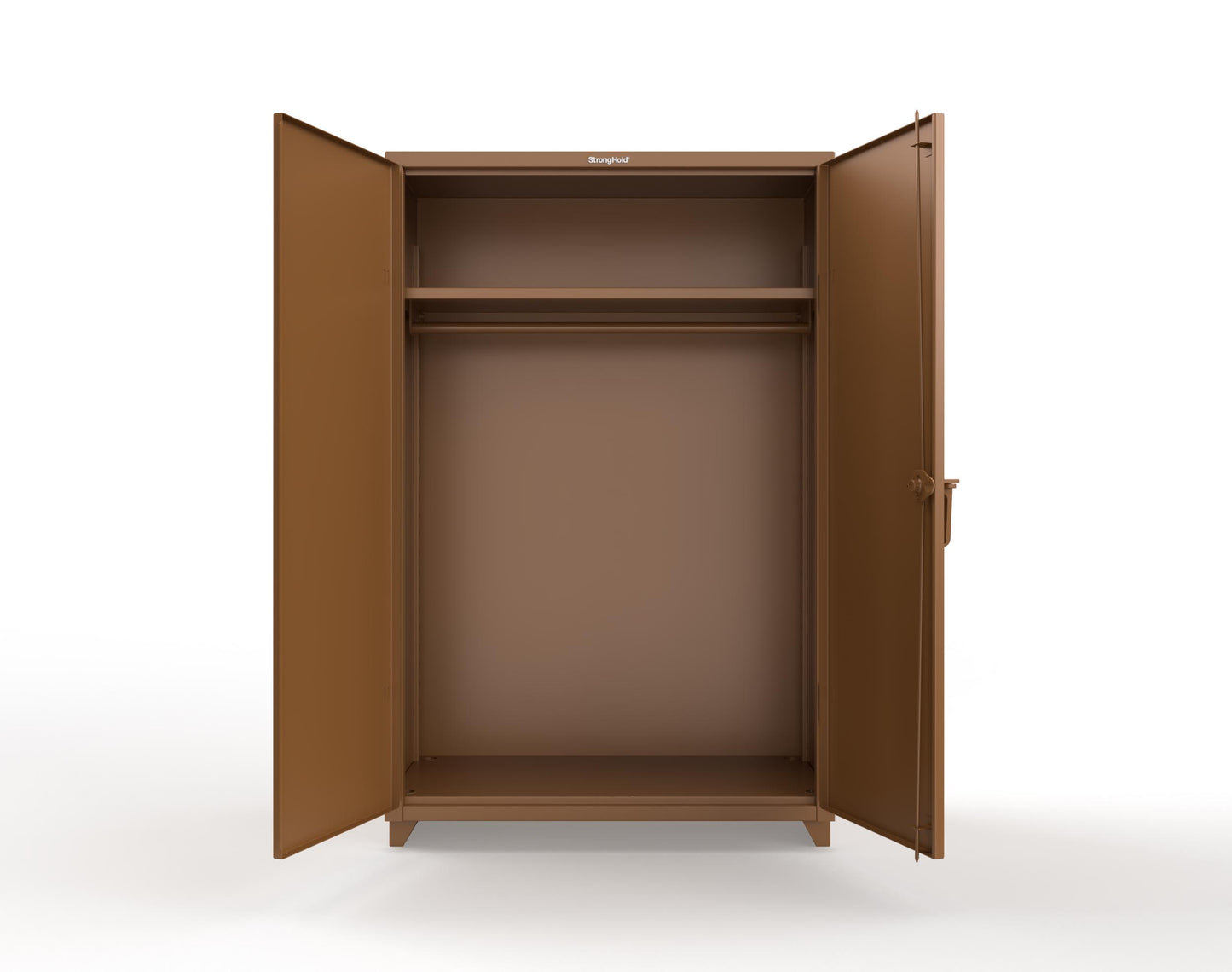Extra Heavy Duty 14 GA Uniform Cabinet with Hanger Rod, 1 Shelf - 48 In. W x 24 In. D x 75 In. H - 46-WR-241-L-8008
