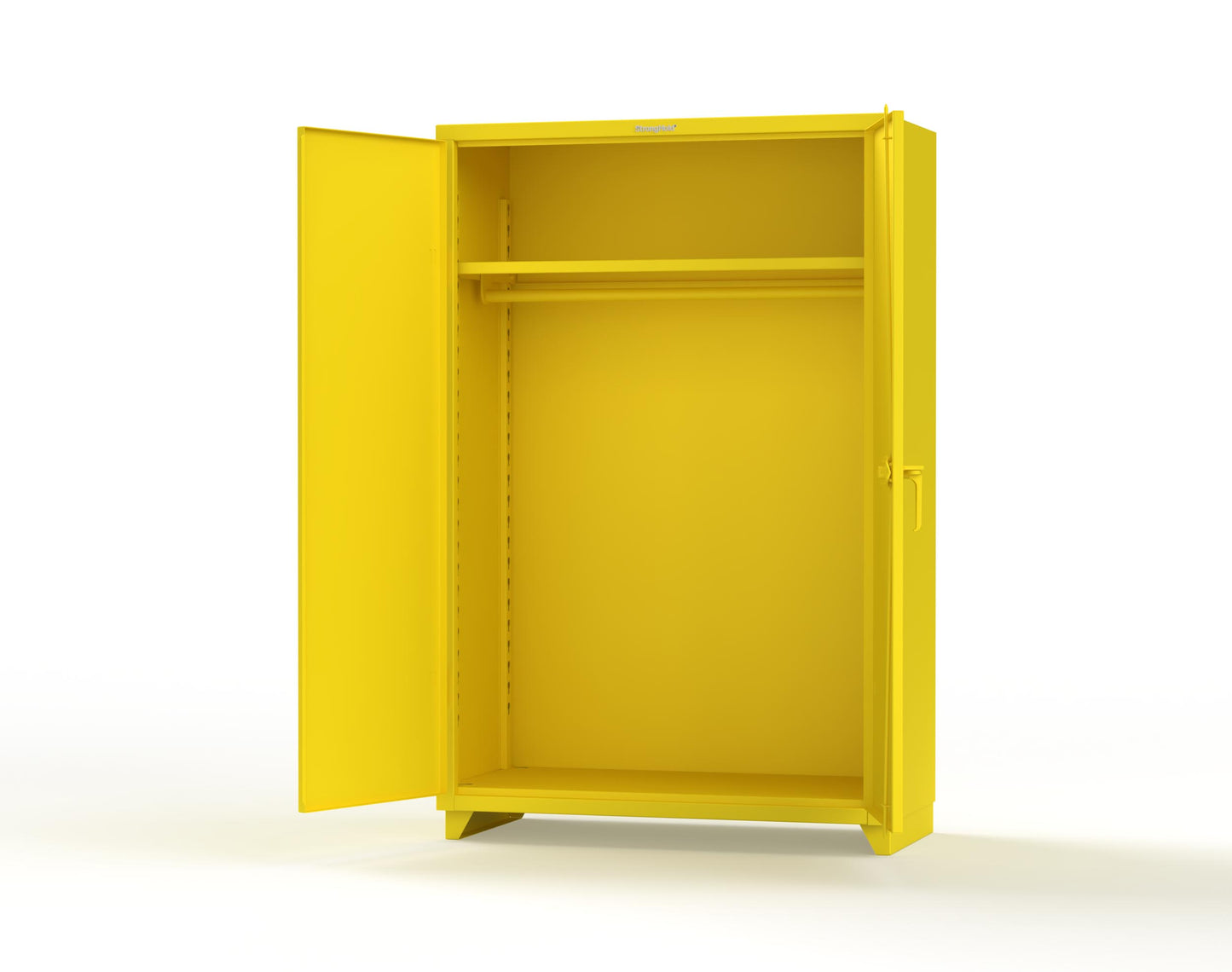 Extra Heavy Duty 14 GA Uniform Cabinet with Hanger Rod, 1 Shelf - 48 In. W x 24 In. D x 75 In. H - 46-WR-241-L-1021