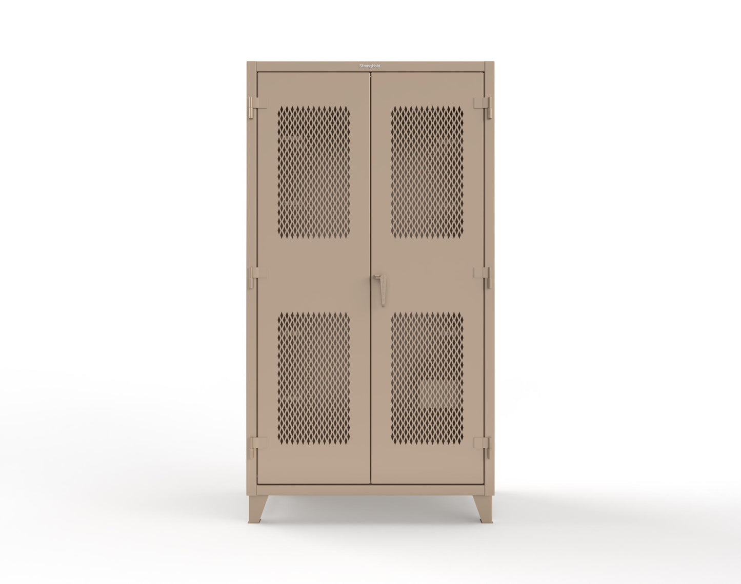 Extreme Duty 12 GA Rigging Cabinet with Ventilated Doors with Short & Long Hangers - 48 in. W x 24 in. D x 90 in. H - 47-VBS-240-21H-1019
