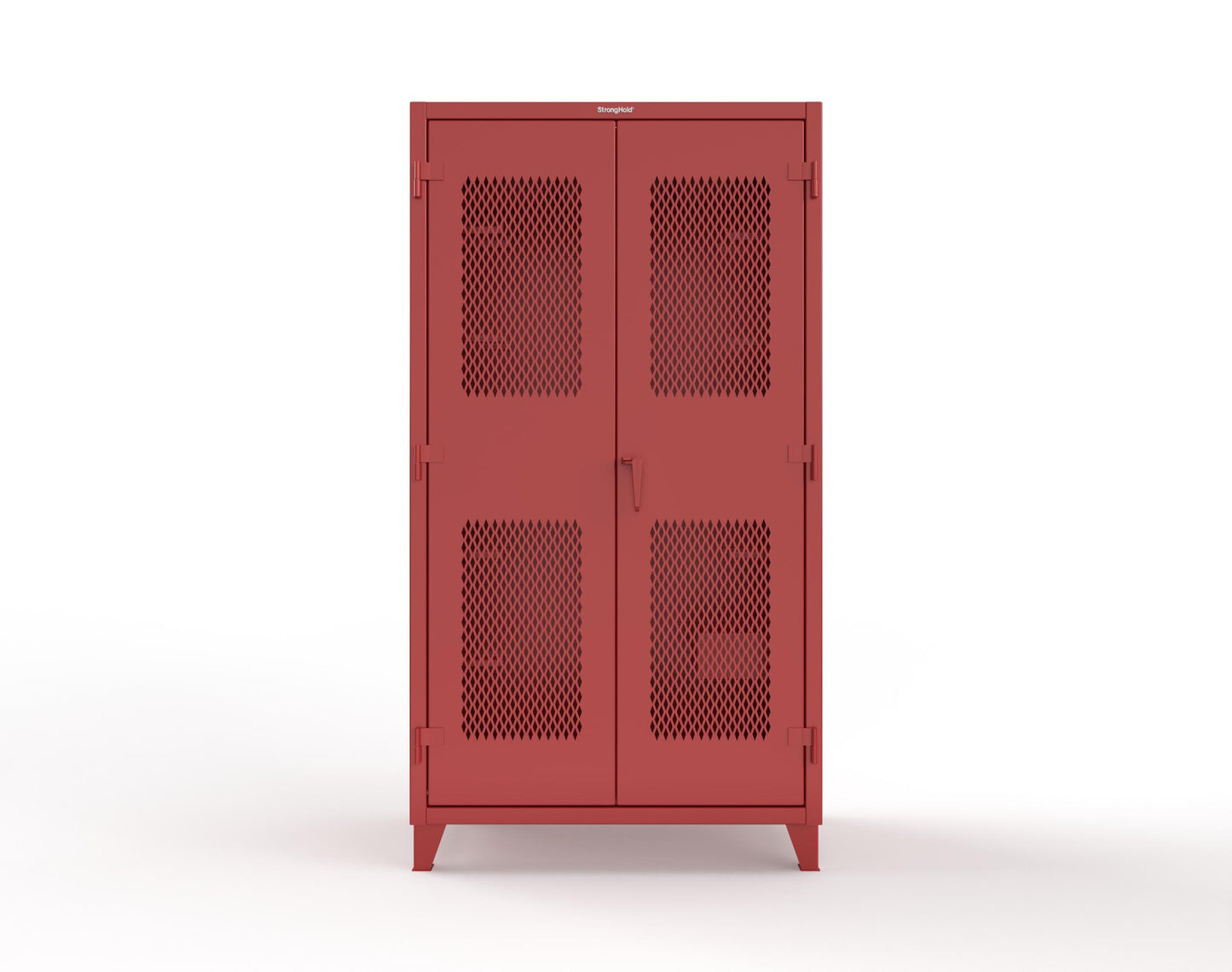 Extreme Duty 12 GA Rigging Cabinet with Ventilated Doors with Short & Long Hangers - 48 in. W x 24 in. D x 90 in. H - 47-VBS-240-21H-3001