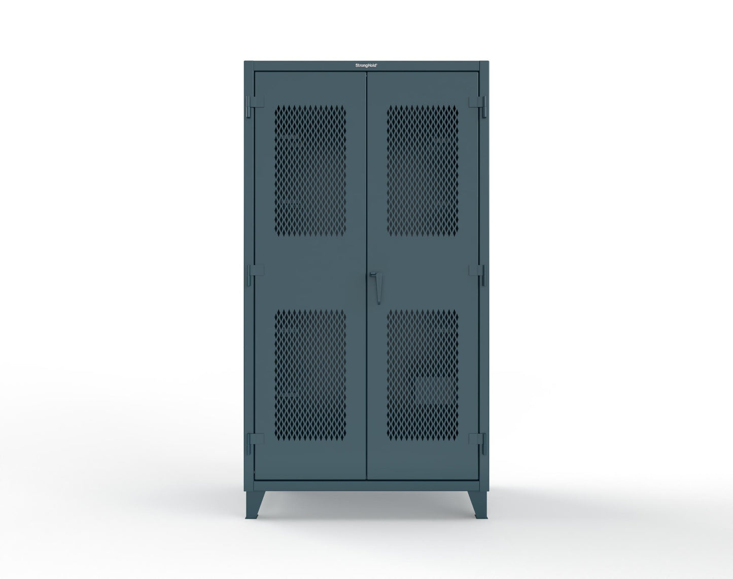 Extreme Duty 12 GA Rigging Cabinet with Ventilated Doors with Short & Long Hangers - 48 in. W x 24 in. D x 90 in. H - 47-VBS-240-21H-5001