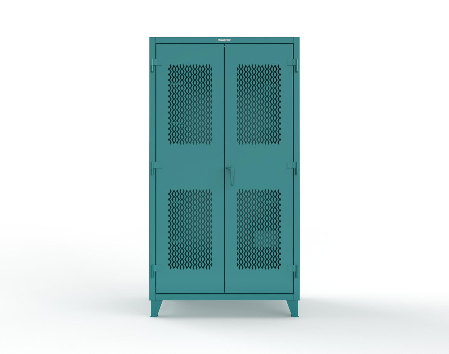 Extreme Duty 12 GA Rigging Cabinet with Ventilated Doors with Short & Long Hangers - 48 in. W x 24 in. D x 90 in. H - 47-VBS-240-21H-5021