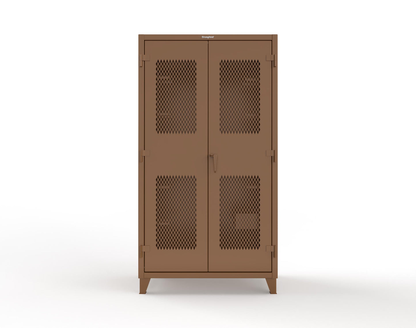 Extreme Duty 12 GA Rigging Cabinet with Ventilated Doors with Short & Long Hangers - 48 in. W x 24 in. D x 90 in. H - 47-VBS-240-21H-8008