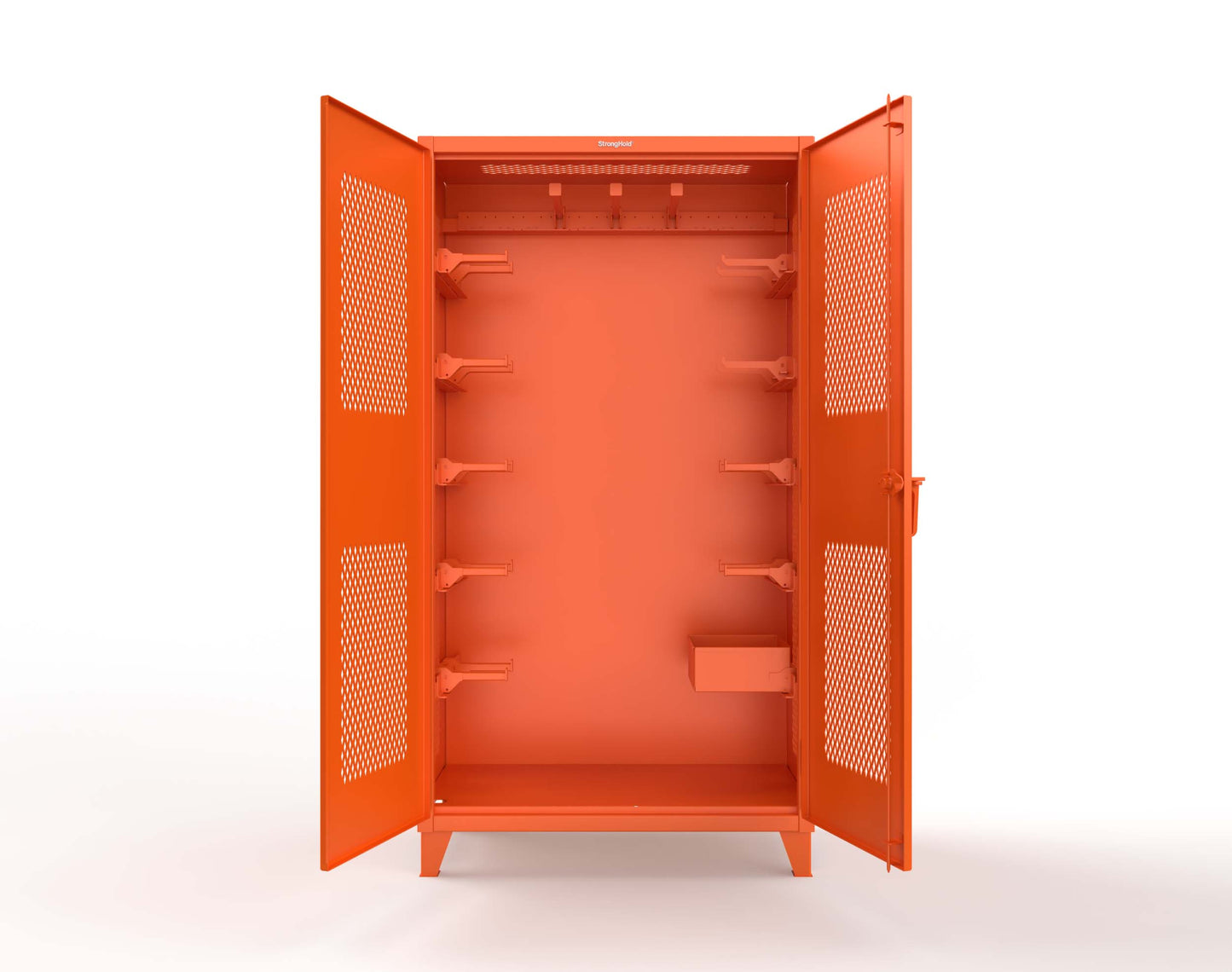 Extreme Duty 12 GA Rigging Cabinet with Ventilated Doors with Short & Long Hangers - 48 in. W x 24 in. D x 90 in. H - 47-VBS-240-21H-2009