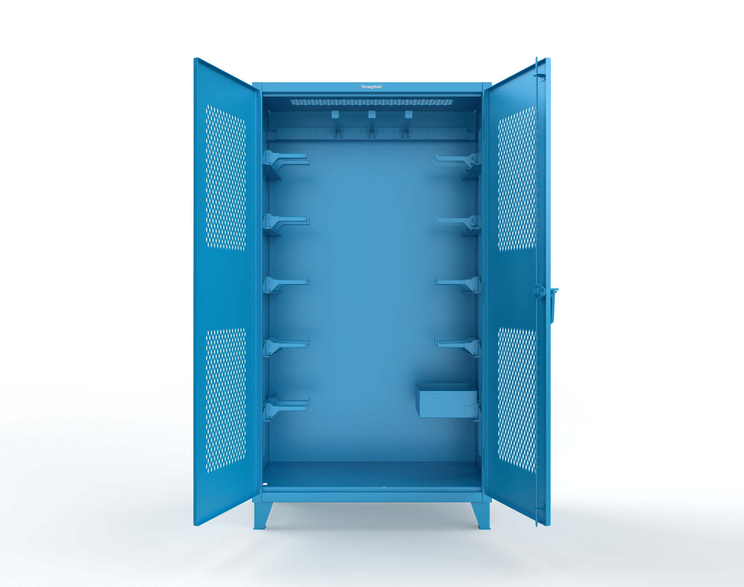 Extreme Duty 12 GA Rigging Cabinet with Ventilated Doors with Short & Long Hangers - 48 in. W x 24 in. D x 90 in. H - 47-VBS-240-21H-5012
