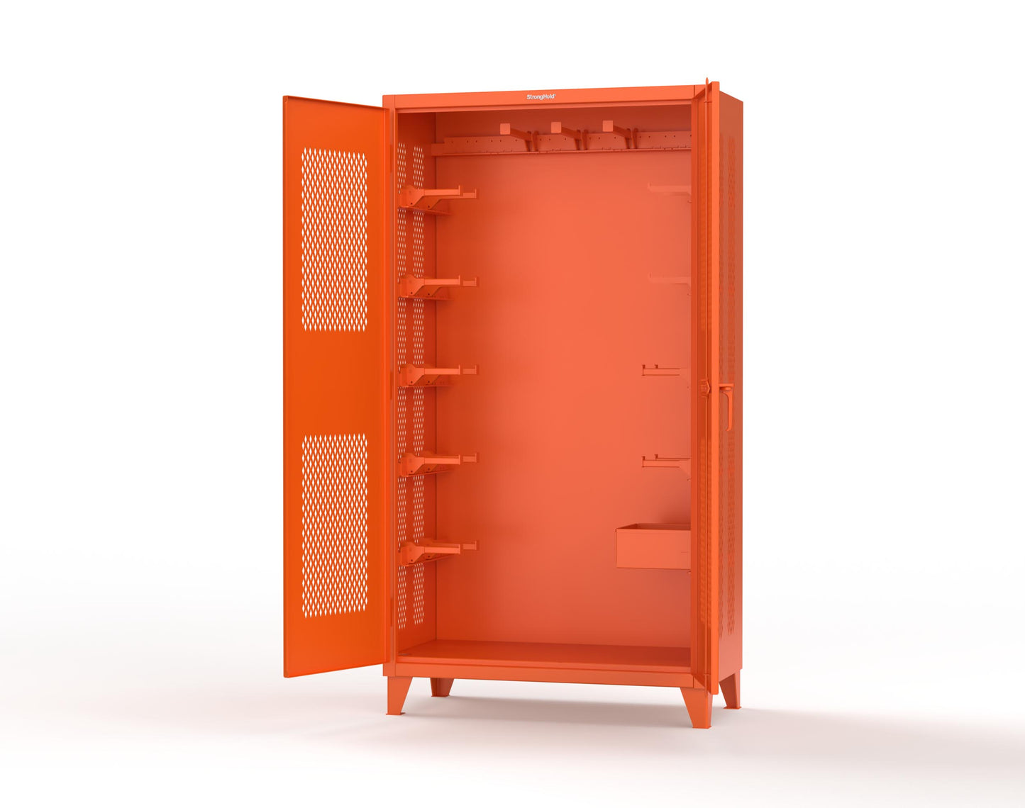 Extreme Duty 12 GA Rigging Cabinet with Ventilated Doors with Short & Long Hangers - 48 in. W x 24 in. D x 90 in. H - 47-VBS-240-21H-2009