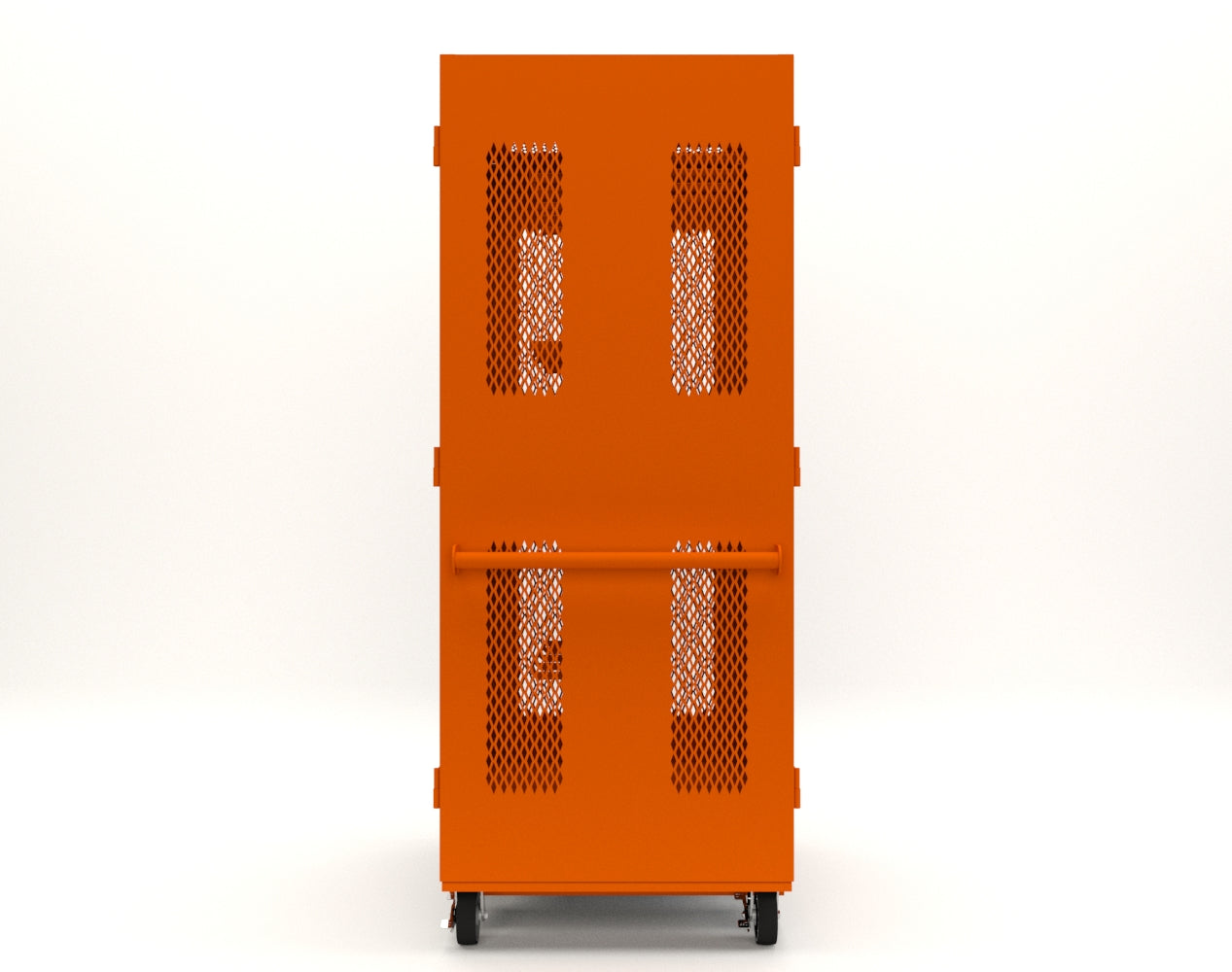 Extreme Duty 12 GA Mobile Rigging Cabinet with Ventilated Doors with Short & Long Hangers – 48 in. W x 36 in. D x 92 in. H - 47-VBS-360-24H-DBS-FLP-CA-2009