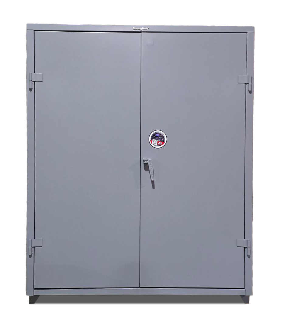 Extra Heavy Duty 14 GA Cabinet with 5 Shelves - 60 In. W x 24 In. D x 75 In. H - Outlet
