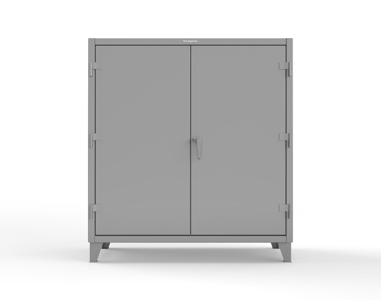 Extreme Duty 12 GA Janitorial Cabinet with 3 Shelves - 60 In. W x 24 In. D x 66 In. H - 55-BC-243-7037