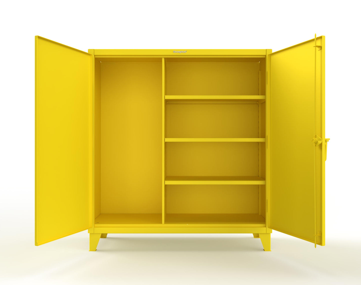 Extreme Duty 12 GA Janitorial Cabinet with 3 Shelves - 60 In. W x 24 In. D x 66 In. H - 55-BC-243-1021