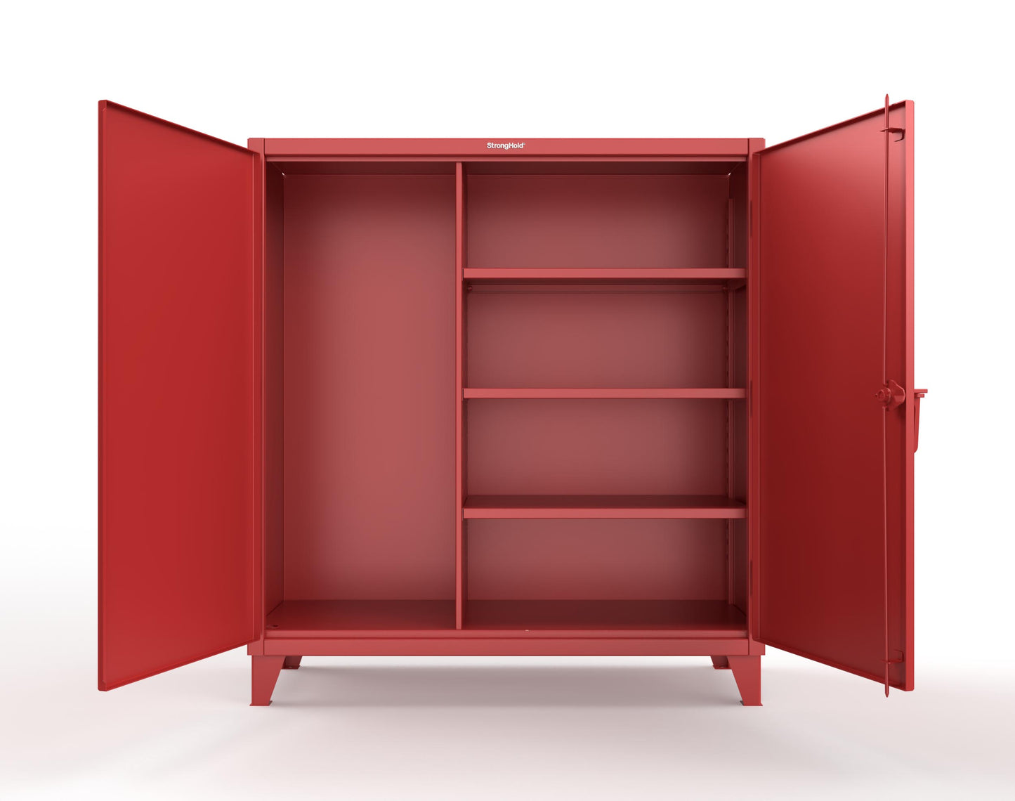 Extreme Duty 12 GA Janitorial Cabinet with 3 Shelves - 60 In. W x 24 In. D x 66 In. H - 55-BC-243-3001