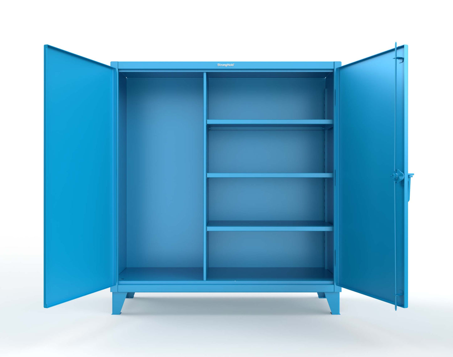 Extreme Duty 12 GA Janitorial Cabinet with 3 Shelves - 60 In. W x 24 In. D x 66 In. H - 55-BC-243-5012