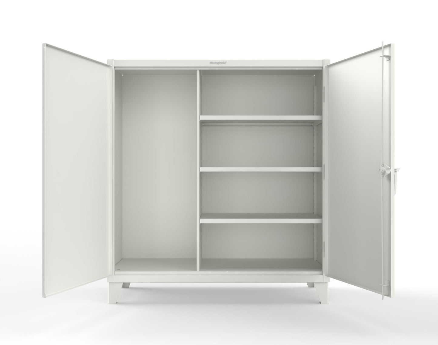 Extreme Duty 12 GA Janitorial Cabinet with 3 Shelves - 60 In. W x 24 In. D x 66 In. H - 55-BC-243-9003