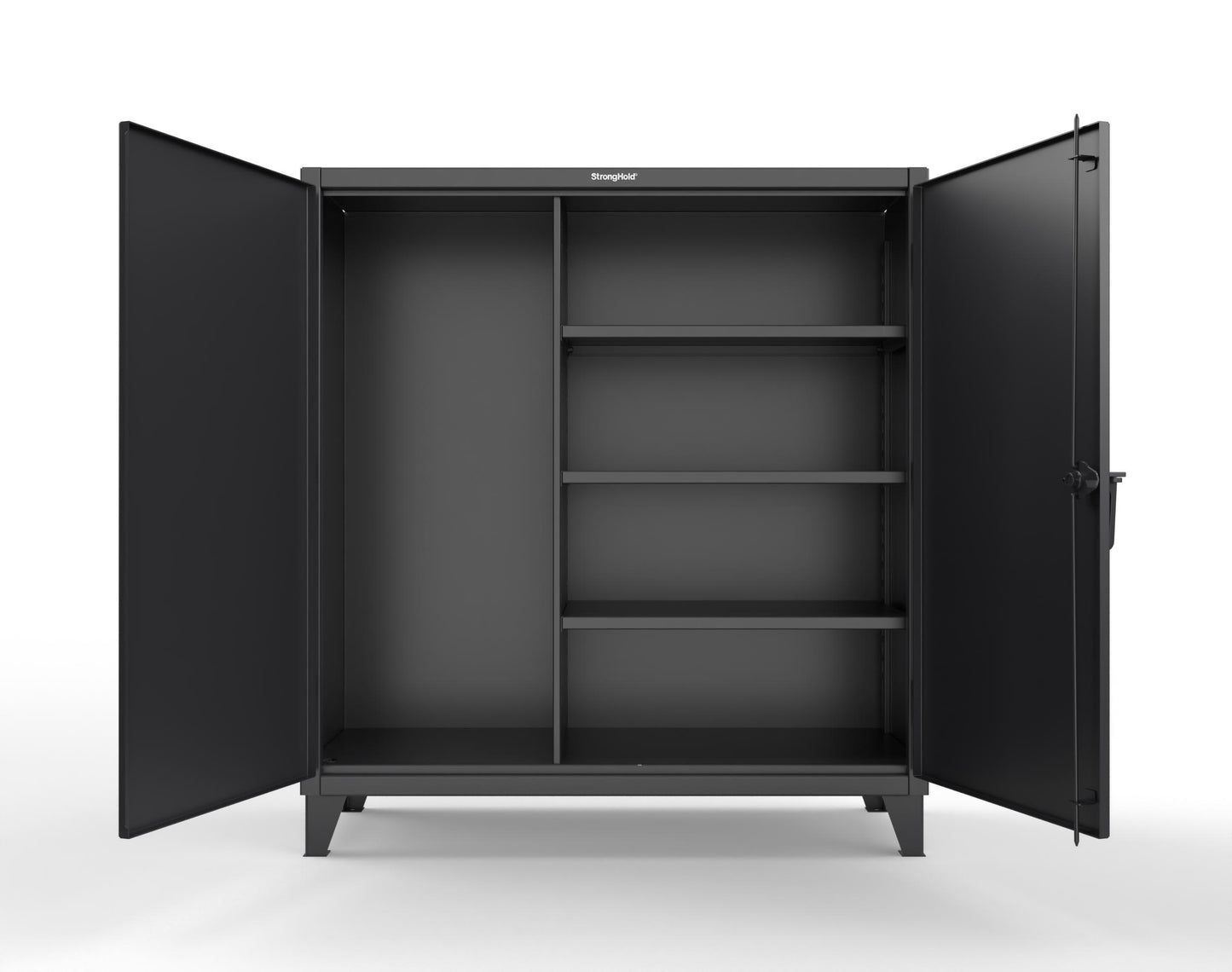 Extreme Duty 12 GA Janitorial Cabinet with 3 Shelves - 60 In. W x 24 In. D x 66 In. H - 55-BC-243-9005