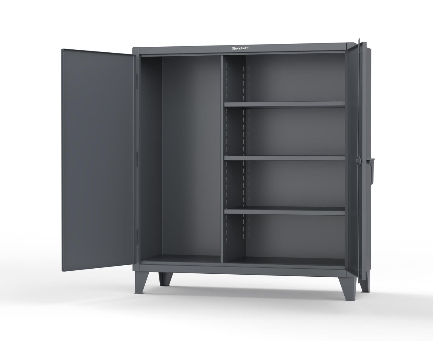 Extreme Duty 12 GA Janitorial Cabinet with 3 Shelves - 60 In. W x 24 In. D x 66 In. H - 55-BC-243-7024