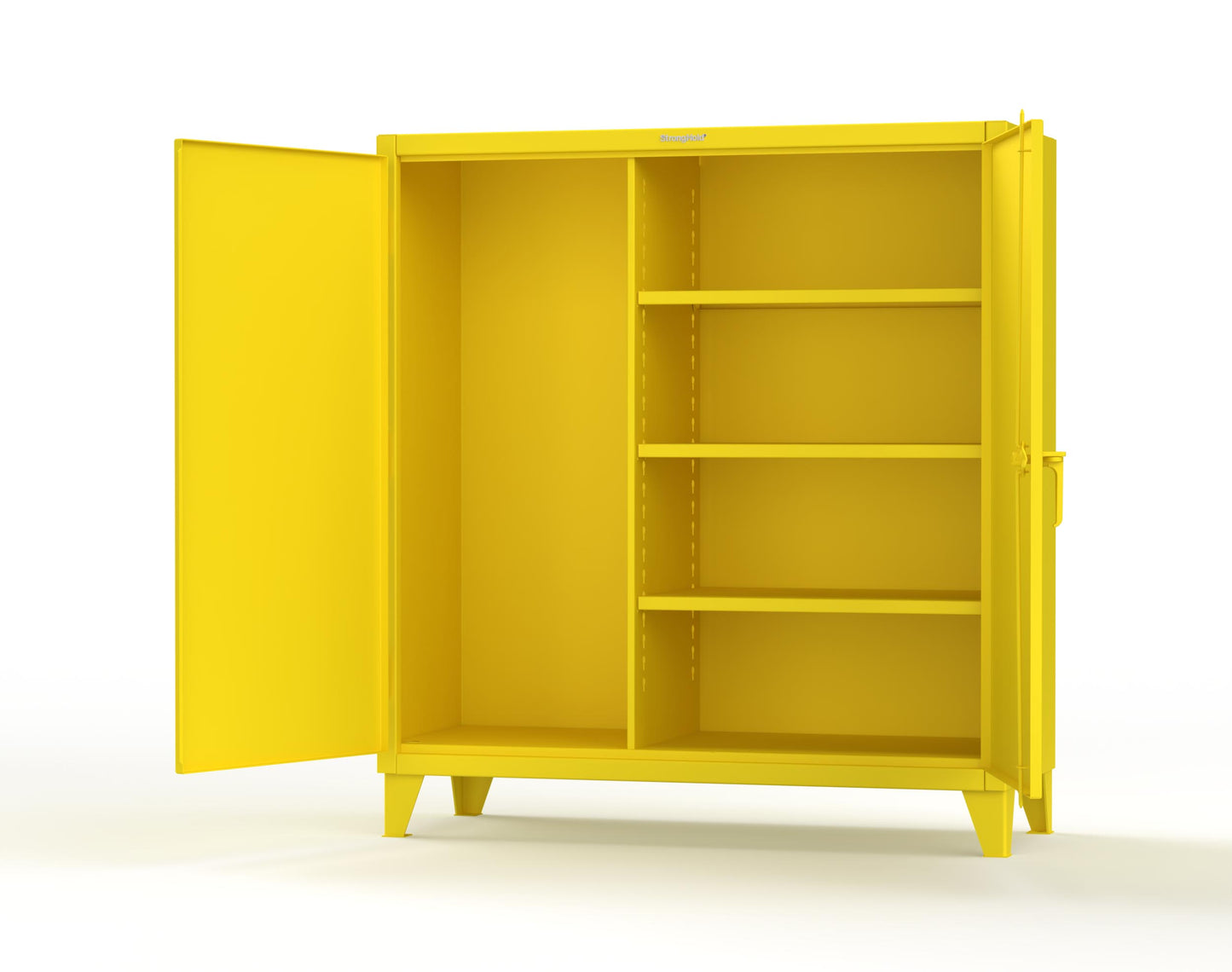 Extreme Duty 12 GA Janitorial Cabinet with 3 Shelves - 60 In. W x 24 In. D x 66 In. H - 55-BC-243-1021