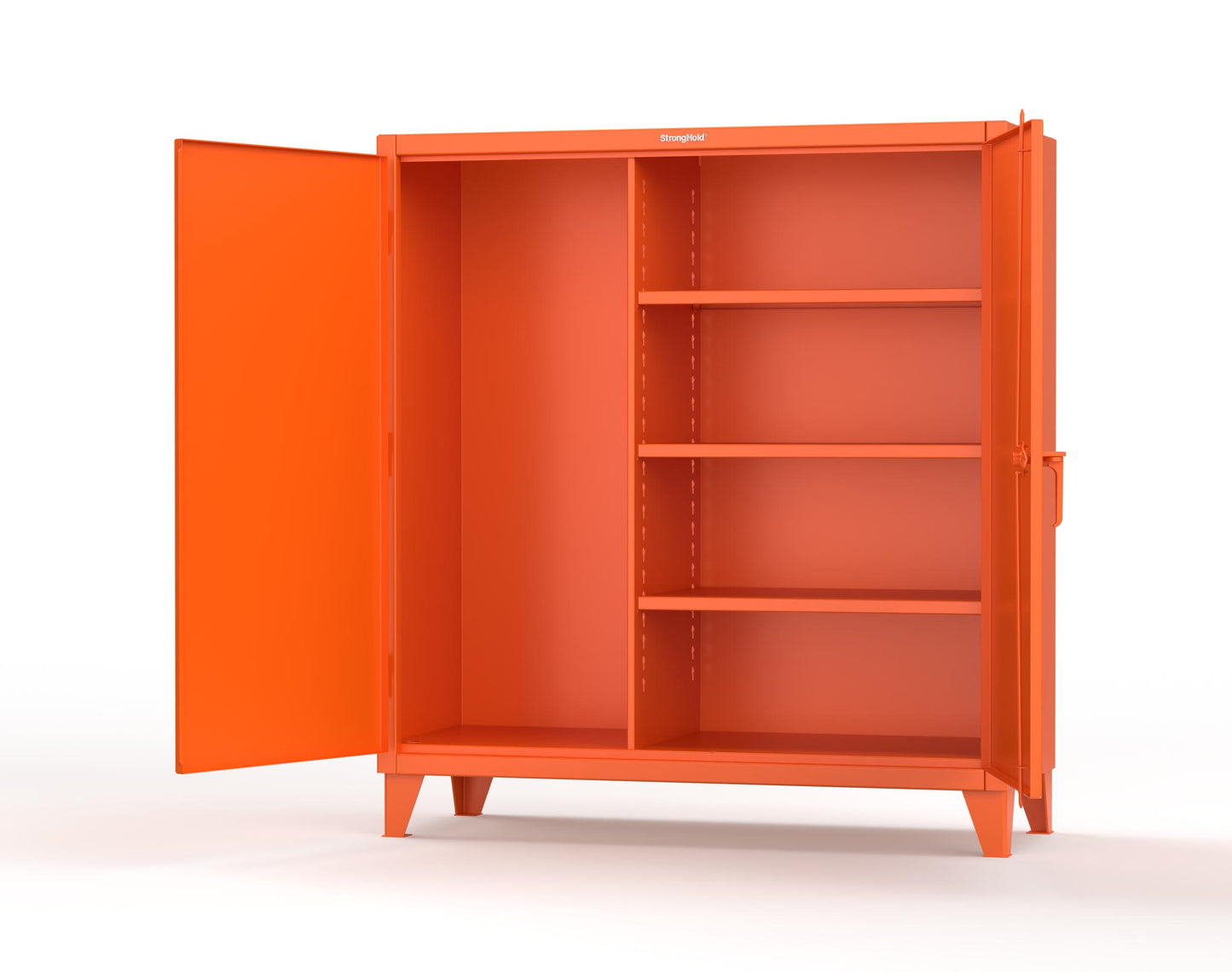 Extreme Duty 12 GA Janitorial Cabinet with 3 Shelves - 60 In. W x 24 In. D x 66 In. H - 55-BC-243-2009