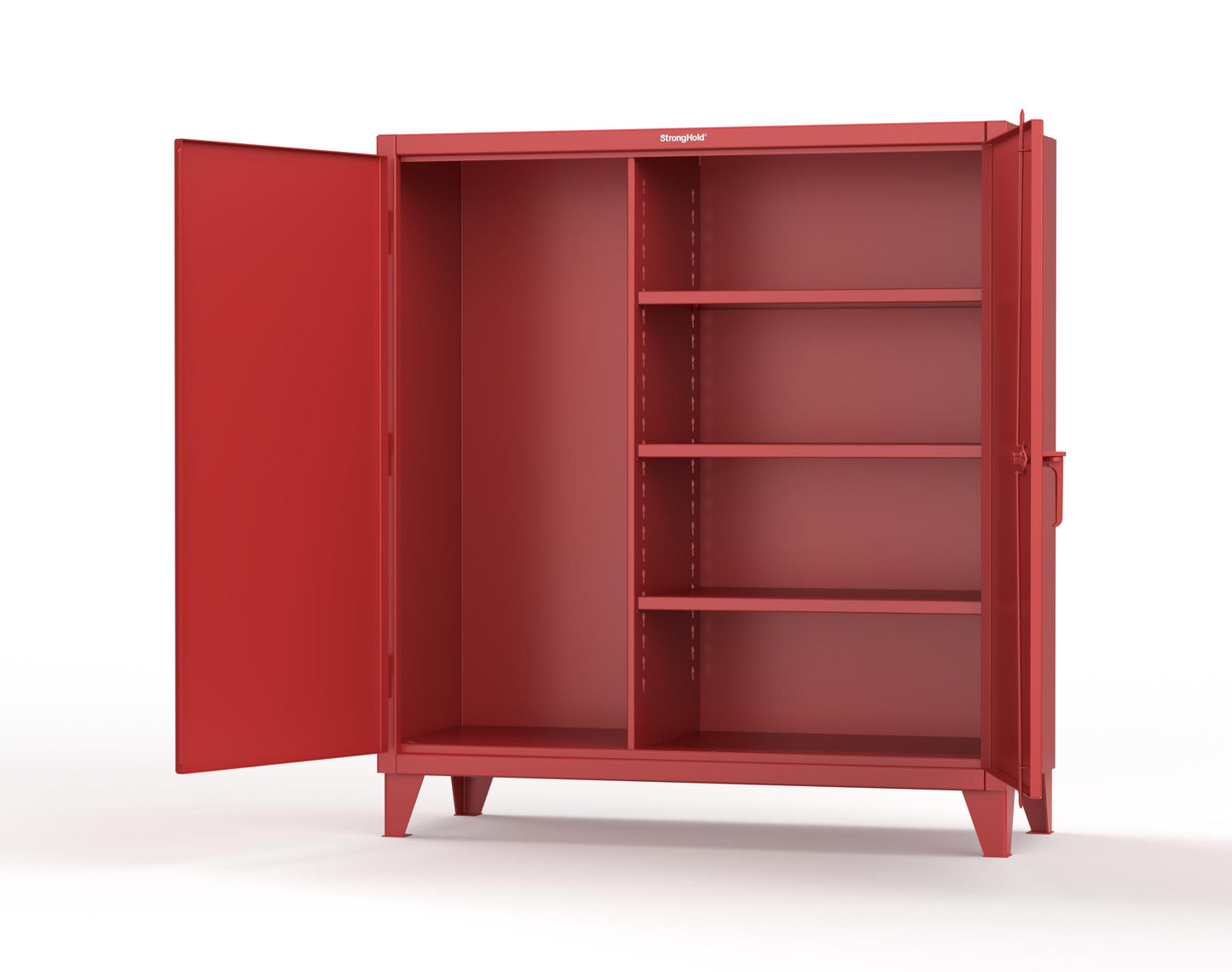 Extreme Duty 12 GA Janitorial Cabinet with 3 Shelves - 60 In. W x 24 In. D x 66 In. H - 55-BC-243-3001