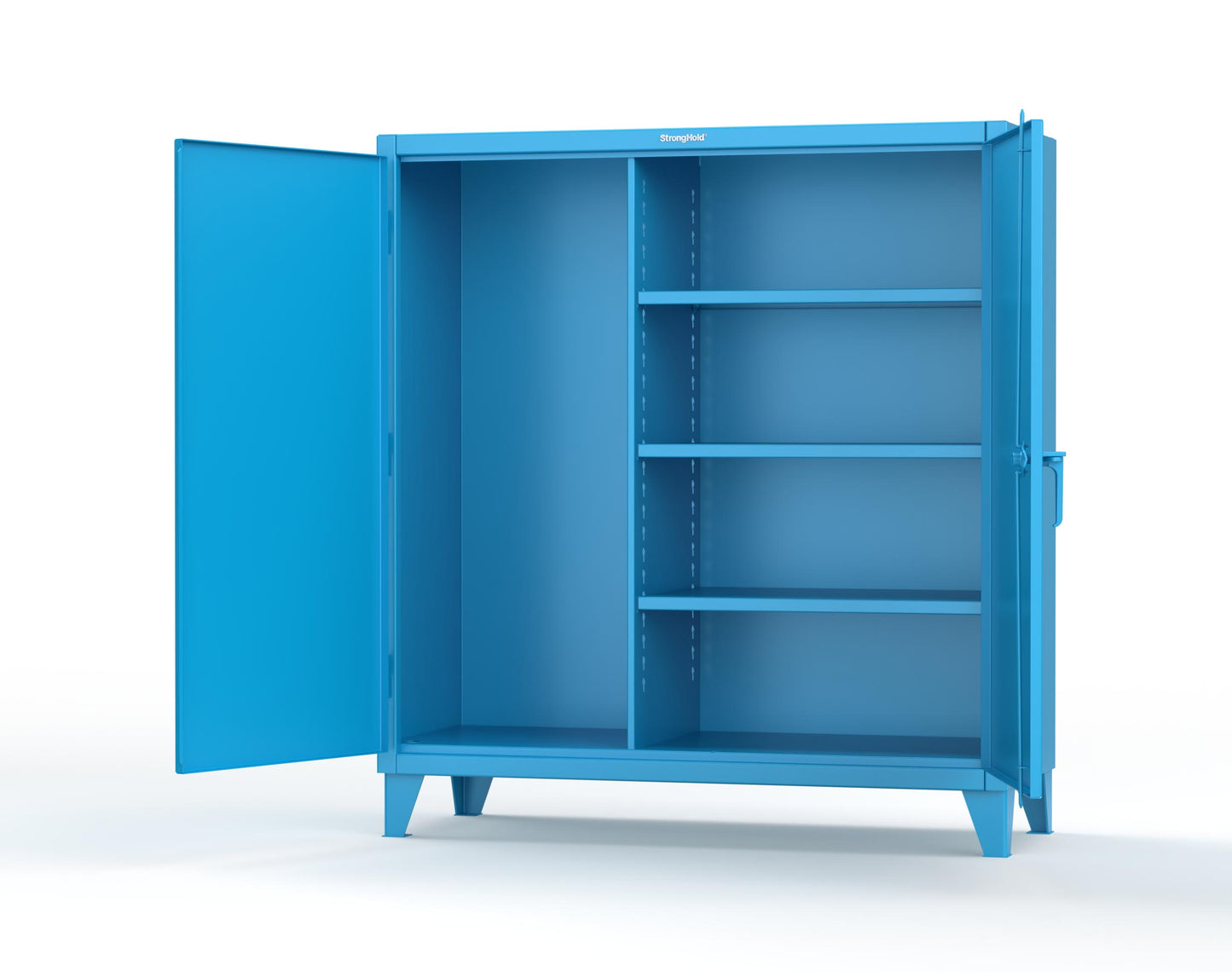 Extreme Duty 12 GA Janitorial Cabinet with 3 Shelves - 60 In. W x 24 In. D x 66 In. H - 55-BC-243-5012