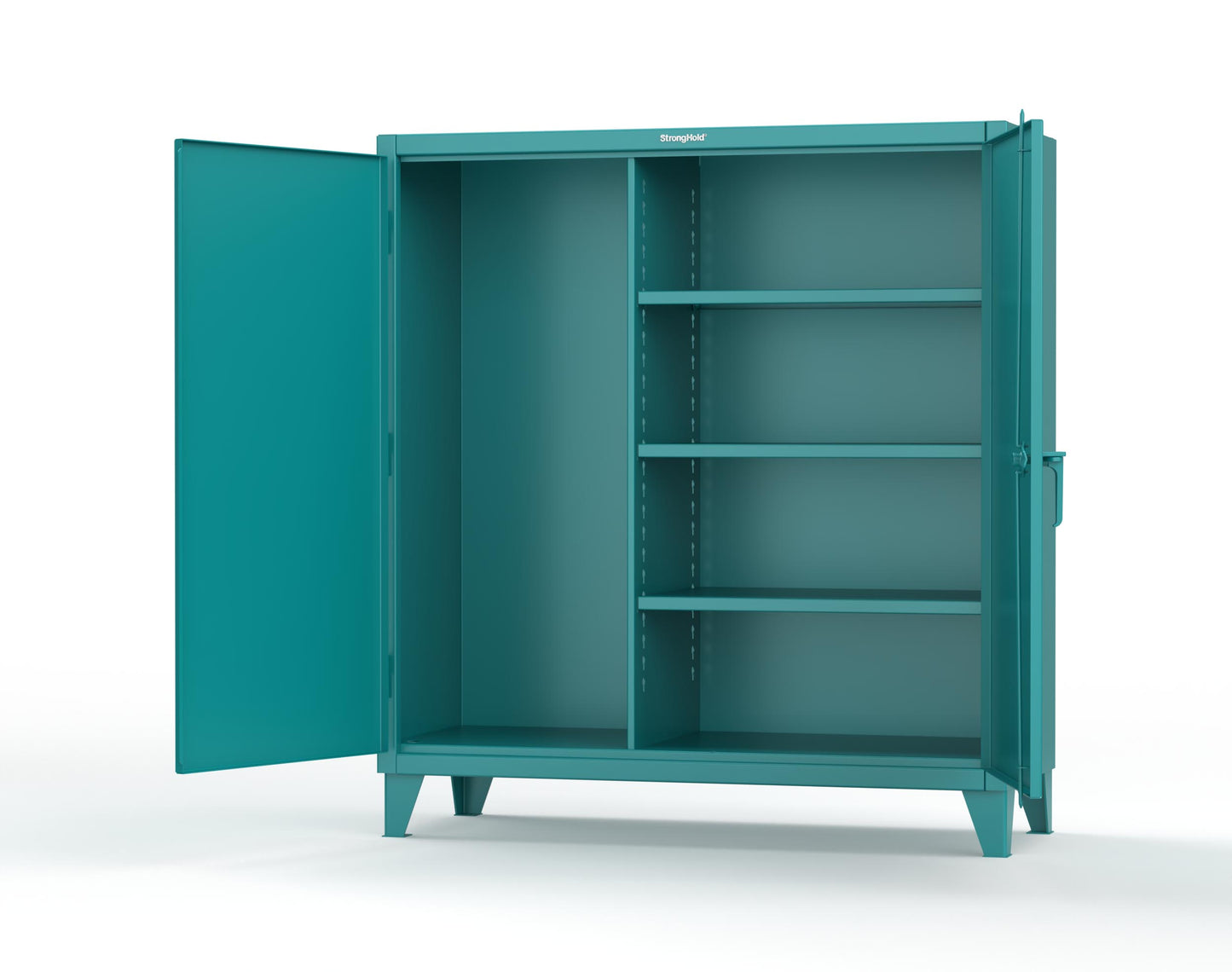 Extreme Duty 12 GA Janitorial Cabinet with 3 Shelves - 60 In. W x 24 In. D x 66 In. H - 55-BC-243-5021