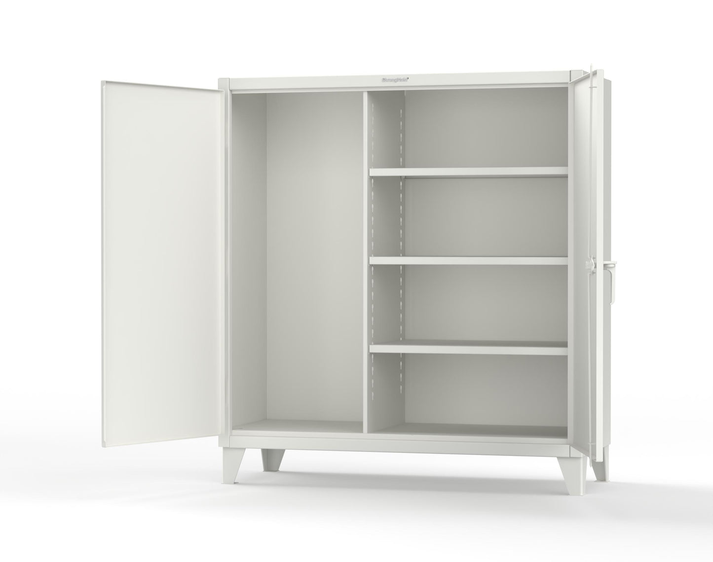 Extreme Duty 12 GA Janitorial Cabinet with 3 Shelves - 60 In. W x 24 In. D x 66 In. H - 55-BC-243-9003