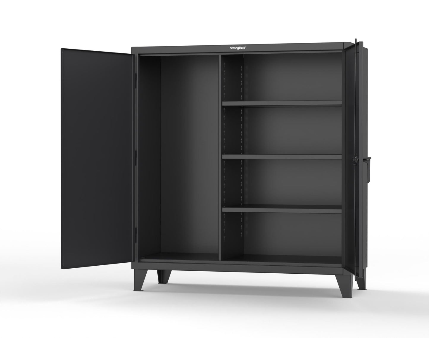 Extreme Duty 12 GA Janitorial Cabinet with 3 Shelves - 60 In. W x 24 In. D x 66 In. H - 55-BC-243-9005