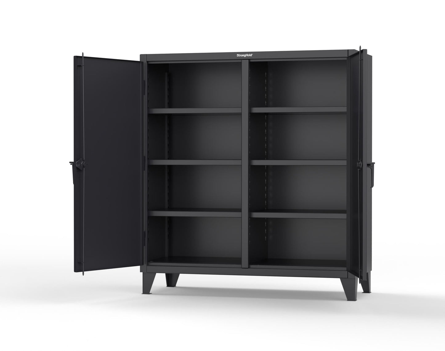Extreme Duty 12 GA Double Shift Cabinet with 6 Shelves - 60 In. W x 24 In. D x 66 In. H - 55-DS-246-9005