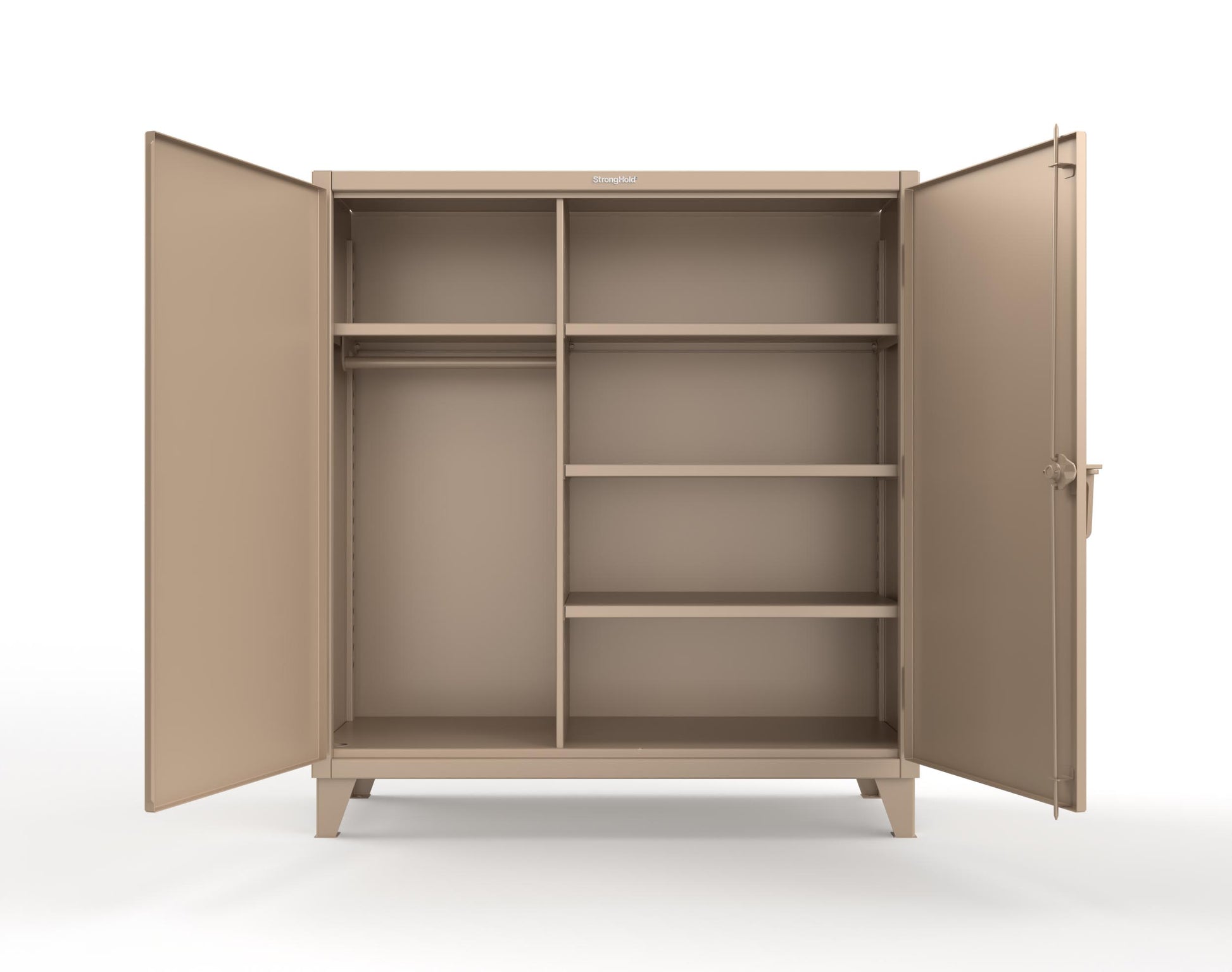 Extreme Duty 12 GA Uniform Cabinet with 4 Shelves - 60 In. W x 24 In. D x 66 In. H - 55-W-244-1019