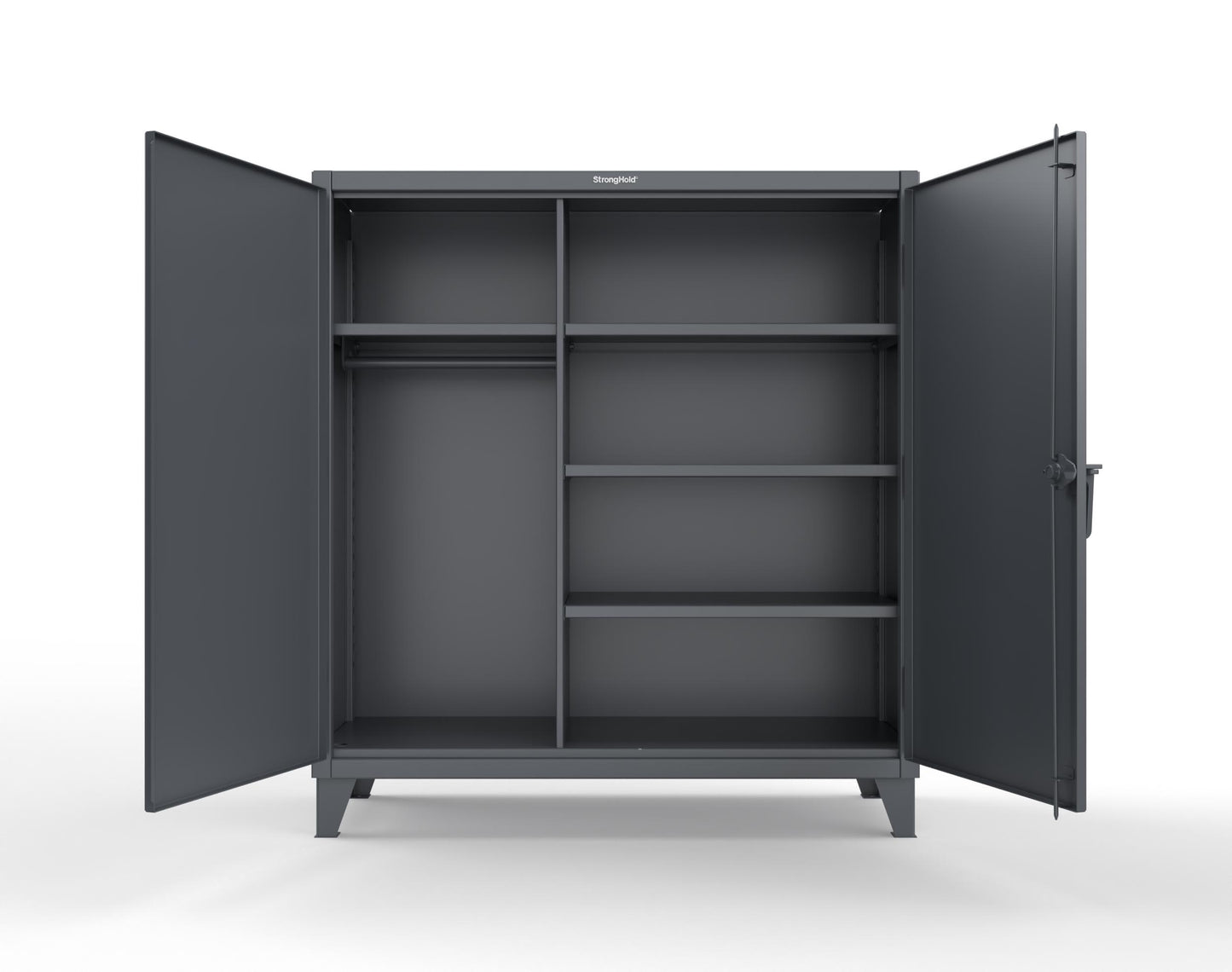 Extreme Duty 12 GA Uniform Cabinet with 4 Shelves - 60 In. W x 24 In. D x 66 In. H - 55-W-244-7024