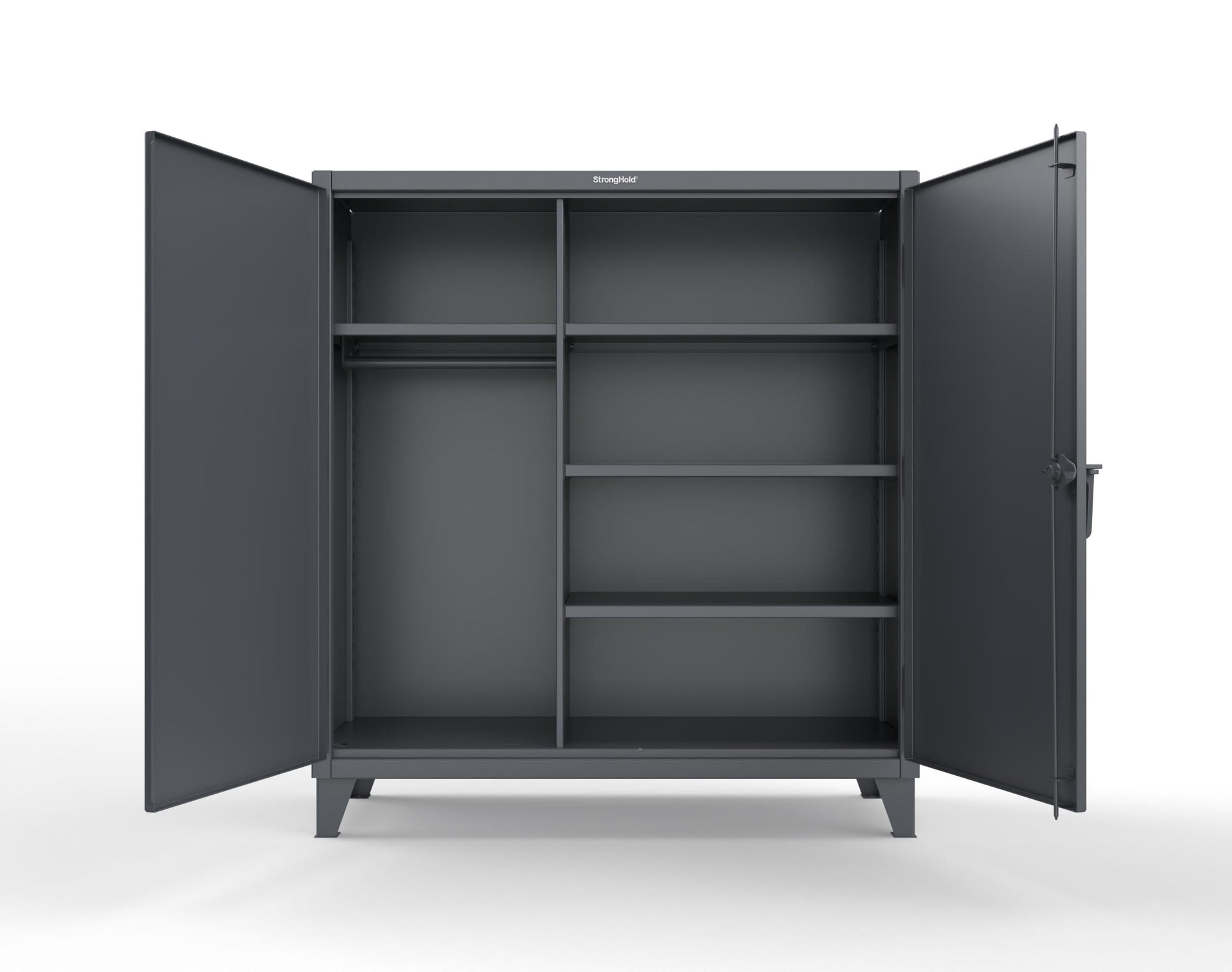 Extreme Duty 12 GA Uniform Cabinet with 4 Shelves - 60 In. W x 24 In. D x 66 In. H - 55-W-244-7024