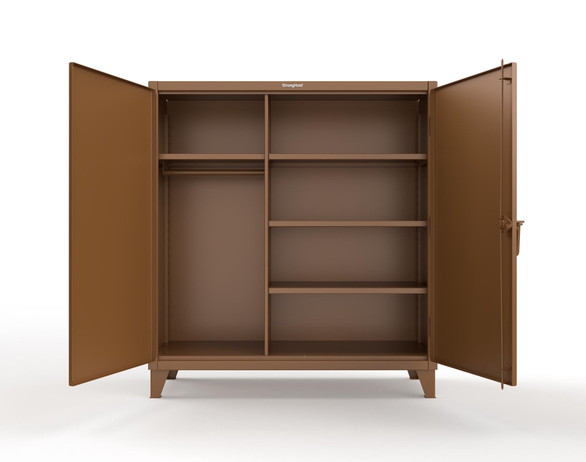 Extreme Duty 12 GA Uniform Cabinet with 4 Shelves - 60 In. W x 24 In. D x 66 In. H - 55-W-244-8008