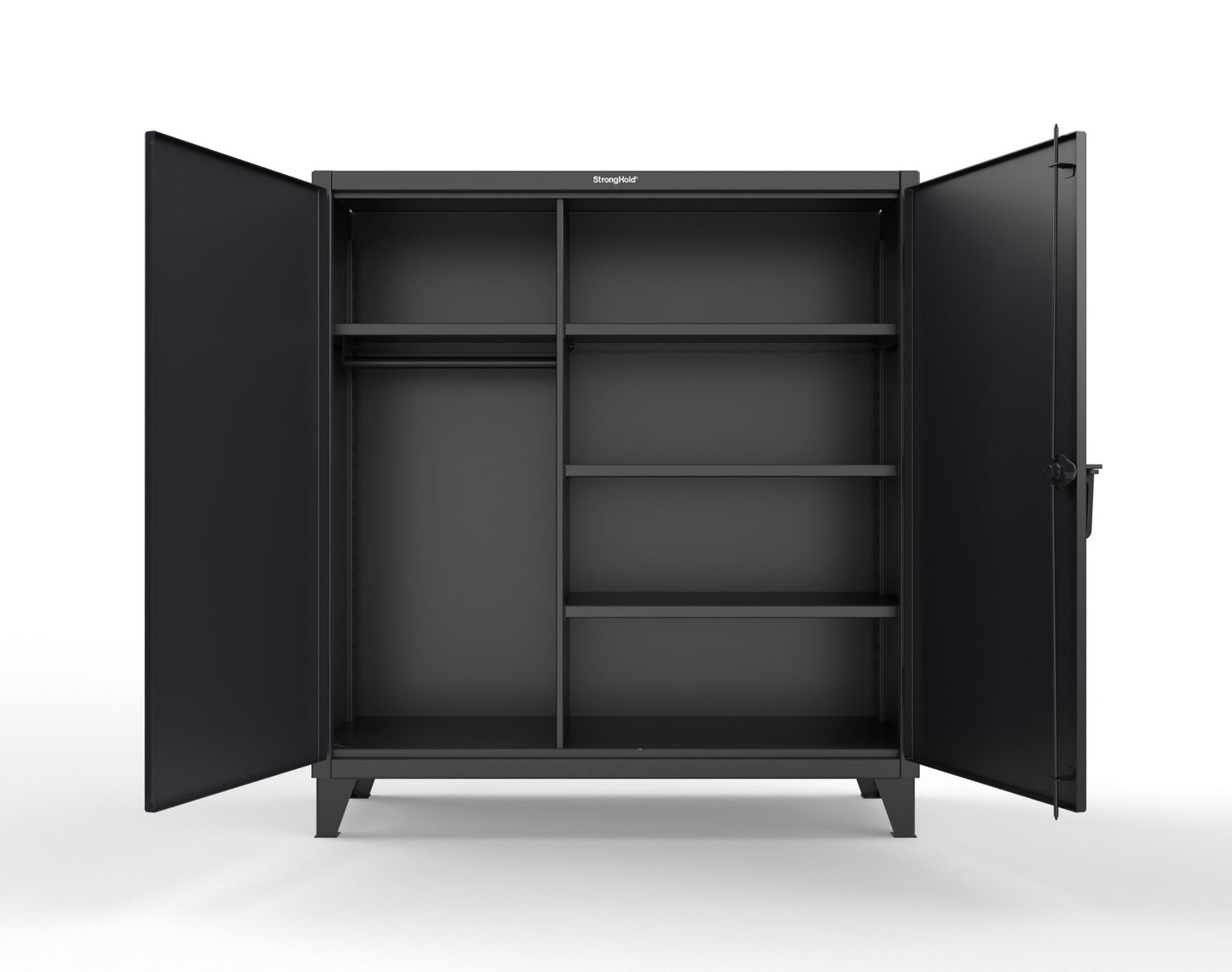 Extreme Duty 12 GA Uniform Cabinet with 4 Shelves - 60 In. W x 24 In. D x 66 In. H - 55-W-244-9005