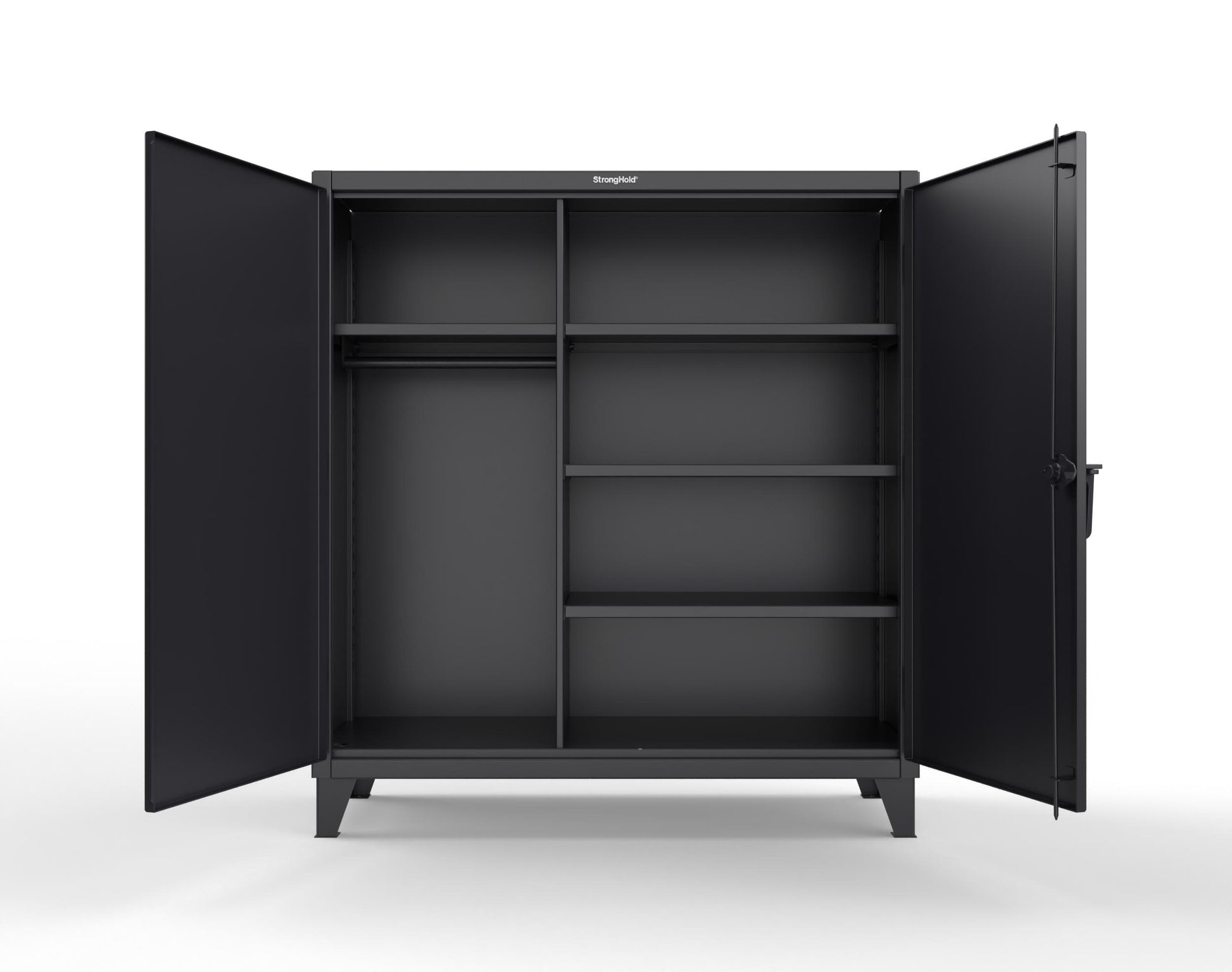 Extreme Duty 12 GA Uniform Cabinet with 4 Shelves - 60 In. W x 24 In. D x 66 In. H - 55-W-244-9005