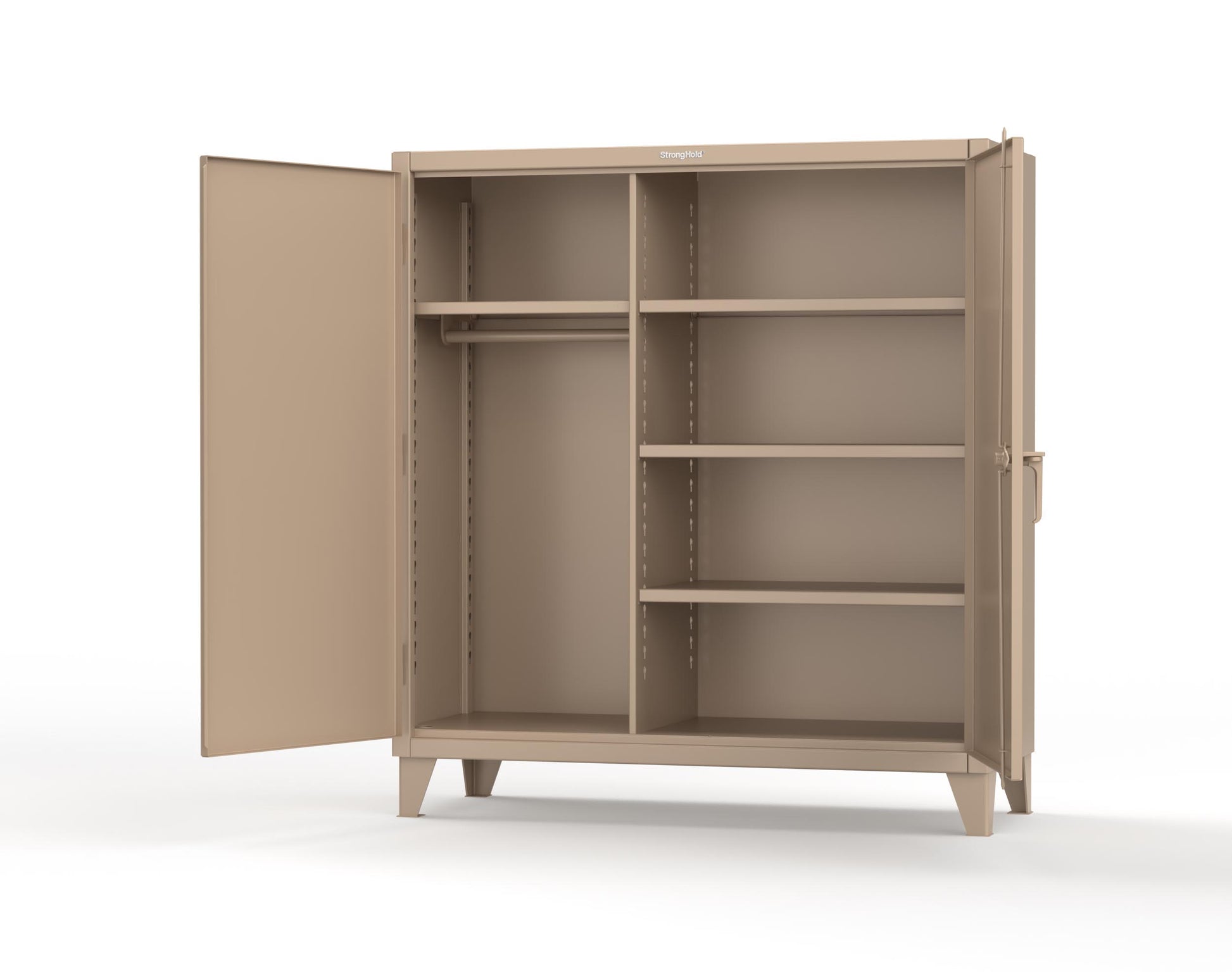 Extreme Duty 12 GA Uniform Cabinet with 4 Shelves - 60 In. W x 24 In. D x 66 In. H - 55-W-244-1019