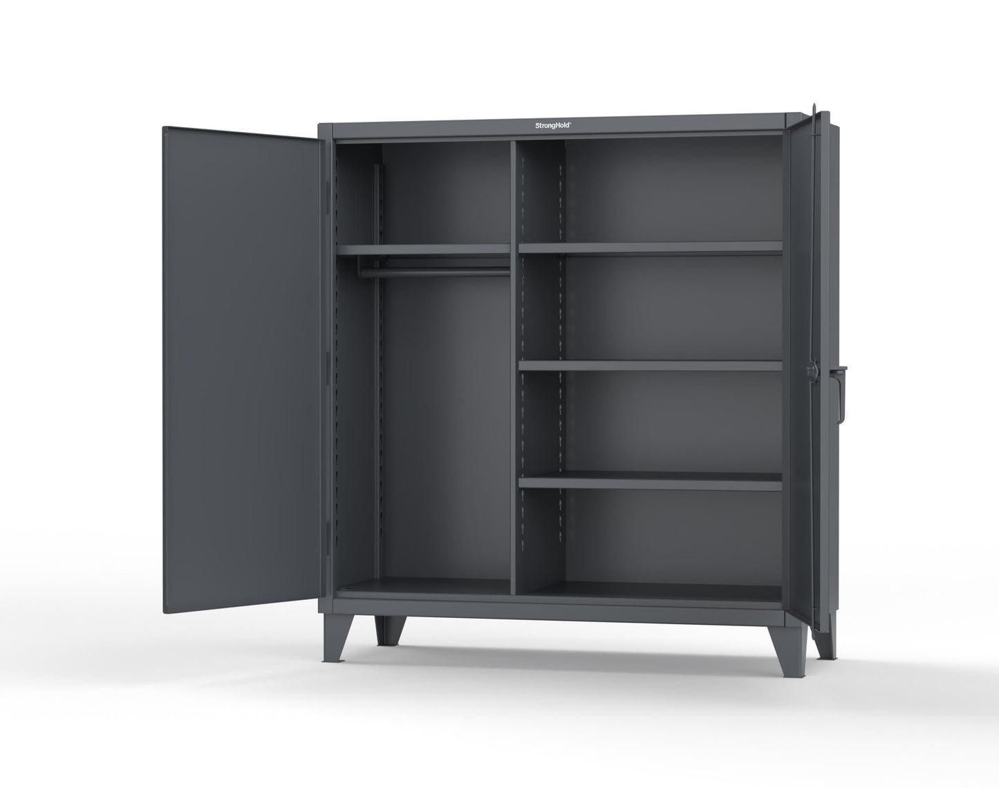 Extreme Duty 12 GA Uniform Cabinet with 4 Shelves - 60 In. W x 24 In. D x 66 In. H - 55-W-244-7024