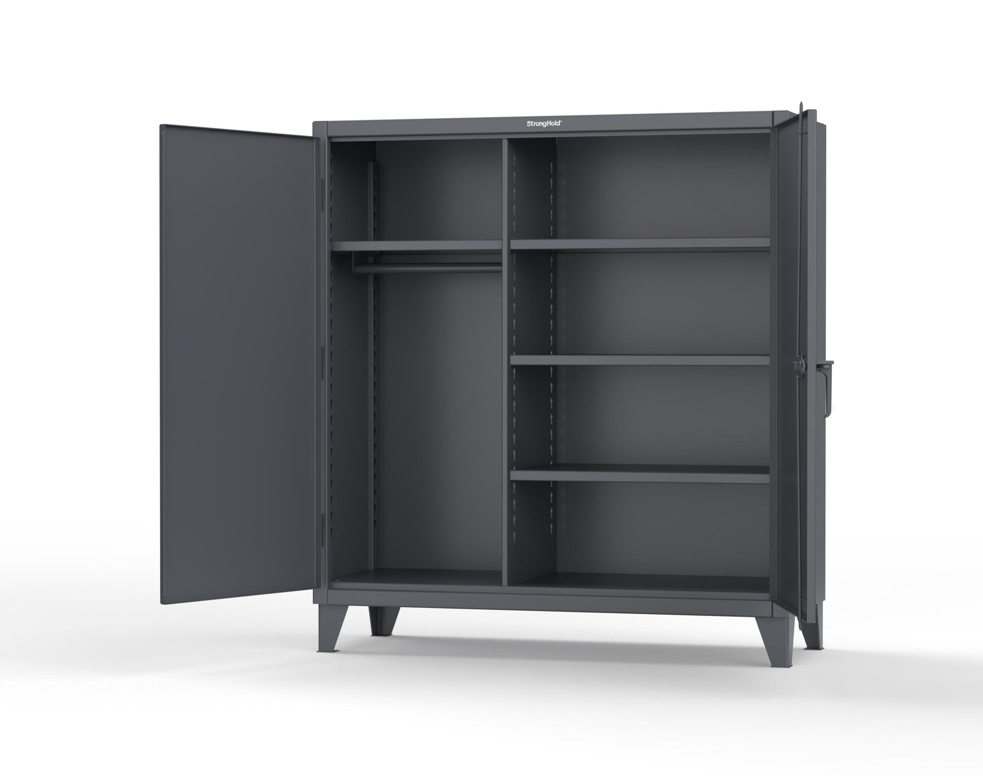 Extreme Duty 12 GA Uniform Cabinet with 4 Shelves - 60 In. W x 24 In. D x 66 In. H - 55-W-244-7024