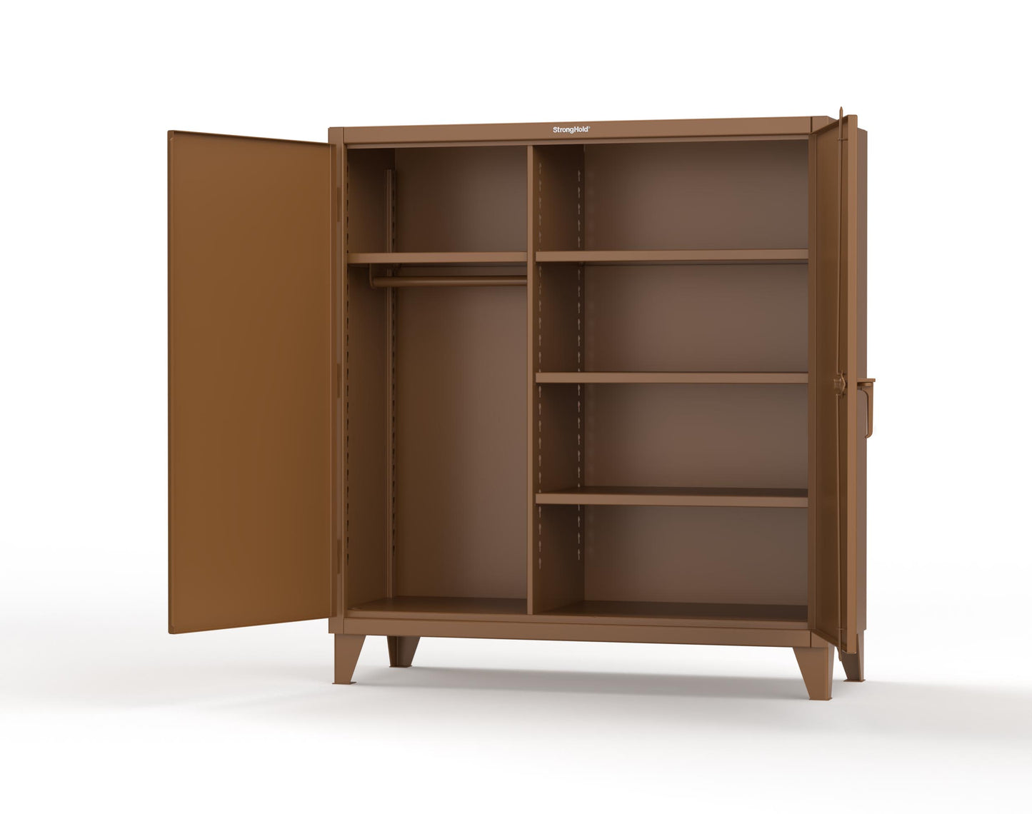 Extreme Duty 12 GA Uniform Cabinet with 4 Shelves - 60 In. W x 24 In. D x 66 In. H - 55-W-244-8008