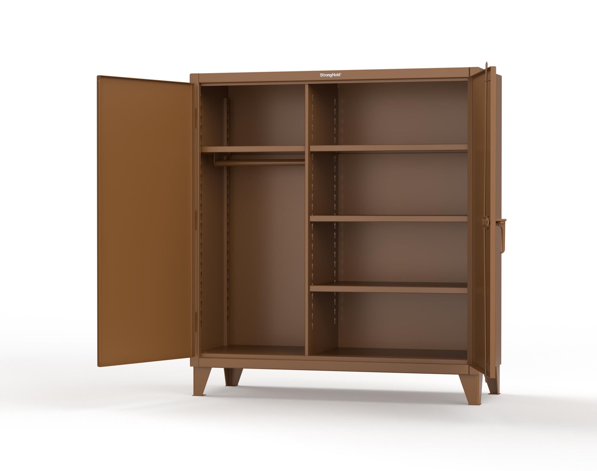 Extreme Duty 12 GA Uniform Cabinet with 4 Shelves - 60 In. W x 24 In. D x 66 In. H - 55-W-244-8008