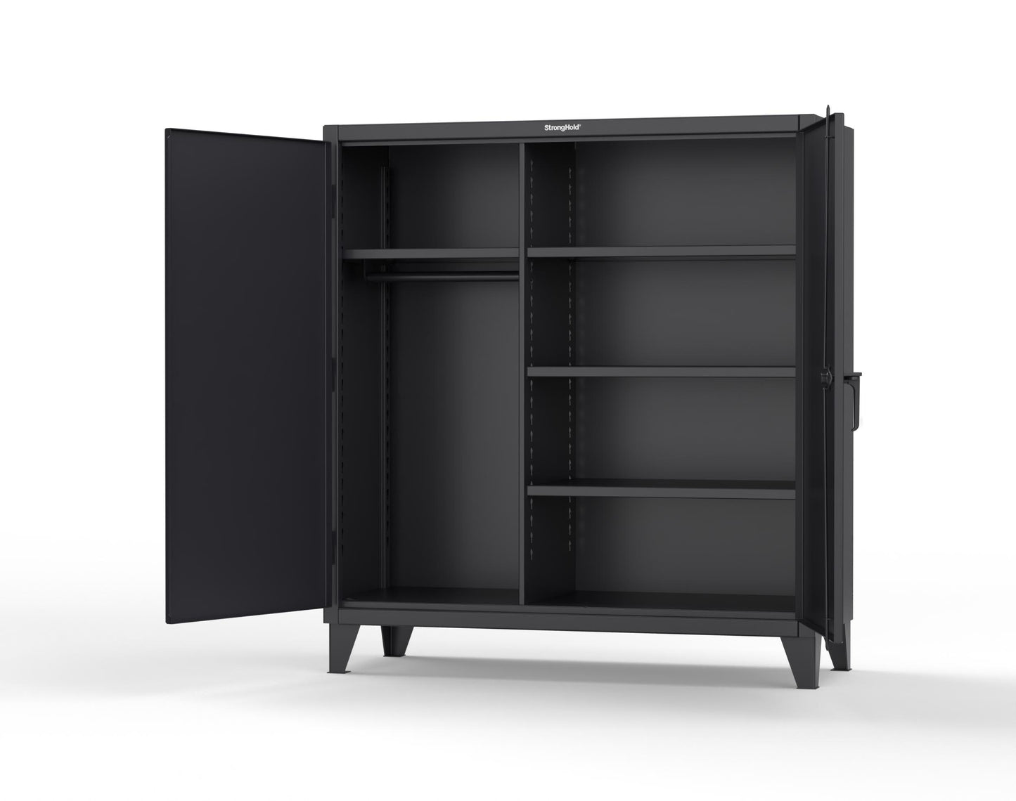 Extreme Duty 12 GA Uniform Cabinet with 4 Shelves - 60 In. W x 24 In. D x 66 In. H - 55-W-244-9005