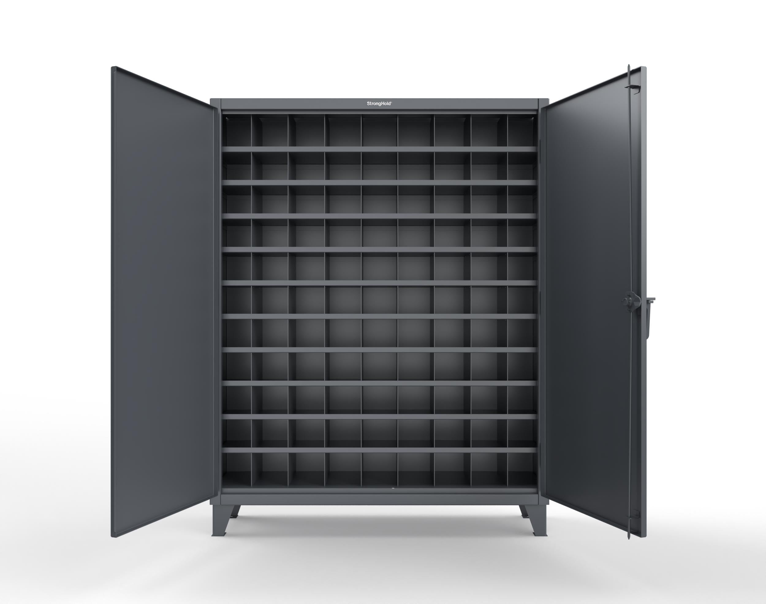 Extreme Duty 12 GA Cabinet with 99 Pigeonholes - 60 in. W x 16 in. D x ...