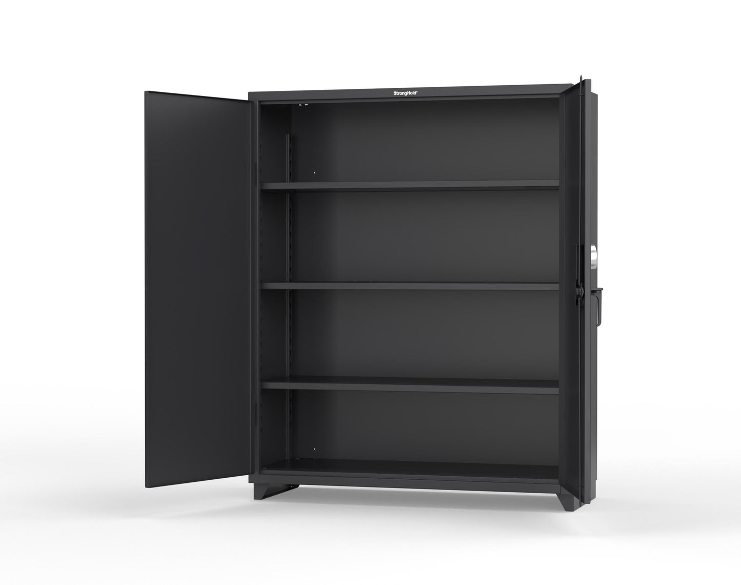 Extra Heavy Duty 14 GA Cabinet with 3 Shelves Secured by Electronic Lock with Digital Screen - 60 In. W x 24 In. D x 75 In. H - 56-243-AT-L-9005