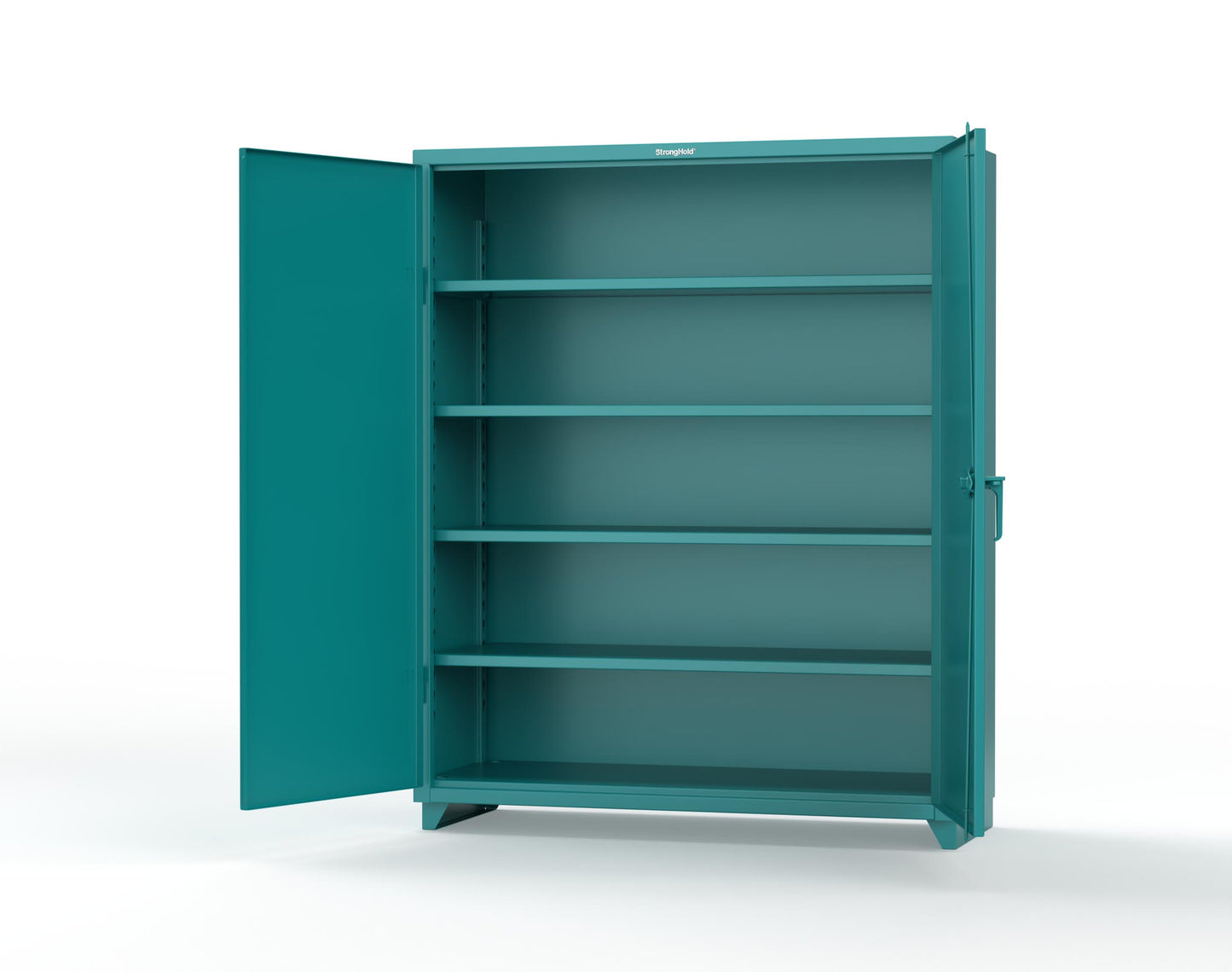 Extra Heavy Duty 14 GA Cabinet with 4 Shelves - 60 In. W x 24 In. D x 75 In. H - 56-244-L-5021