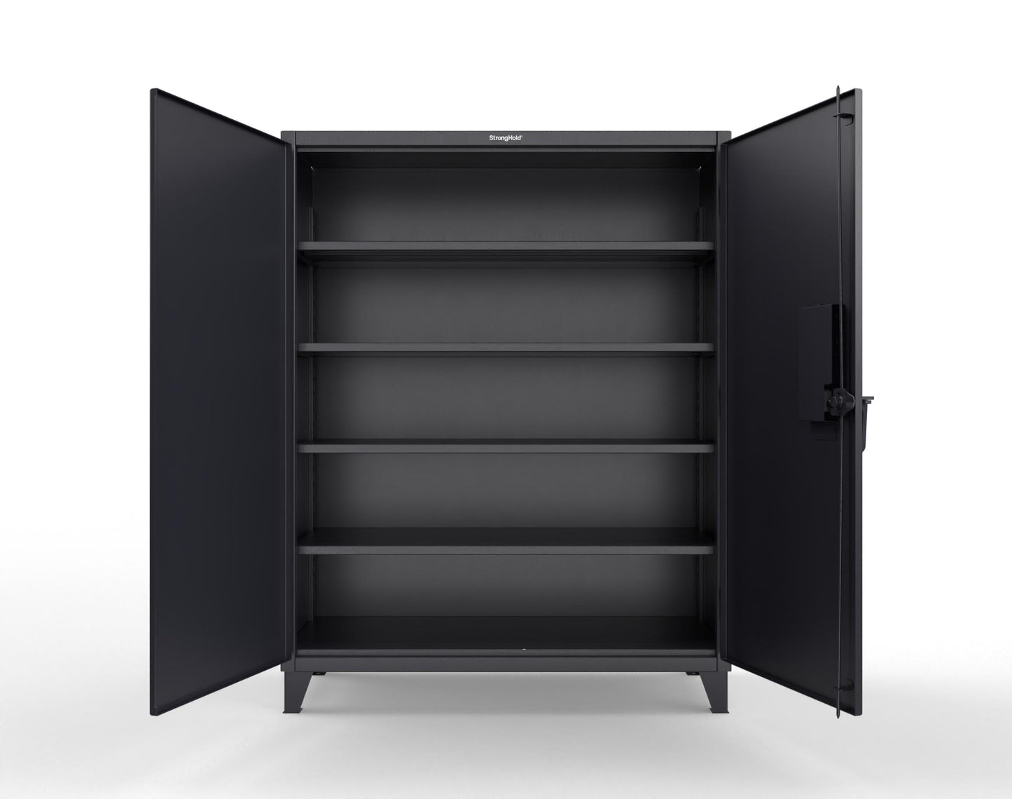 Extreme Duty 12 GA Cabinet with 4 Shelves Secured by Electronic Lock & Card Reader (HID) - 60 In. W x 24 In. D x 78 In. H - 56-244-PX-9005