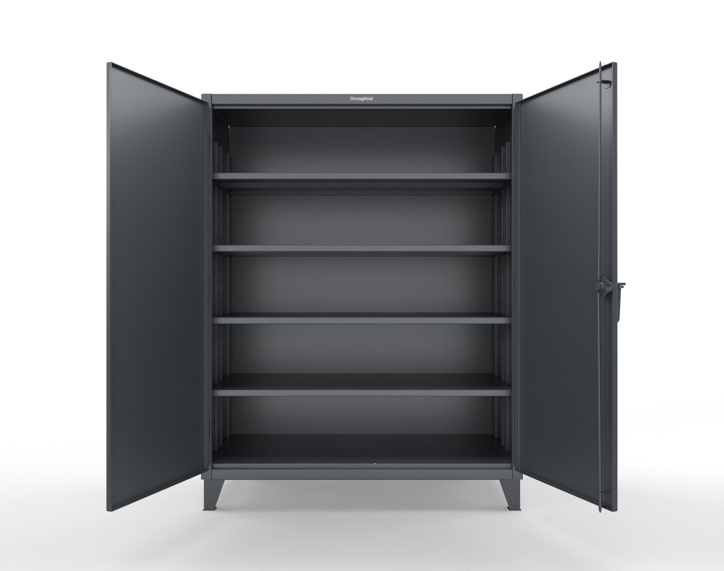 Extreme Duty 12 GA Cabinet with 4 Deep Shelves - 60 In. W x 30 In. D x 78 In. H - 56-304-7024