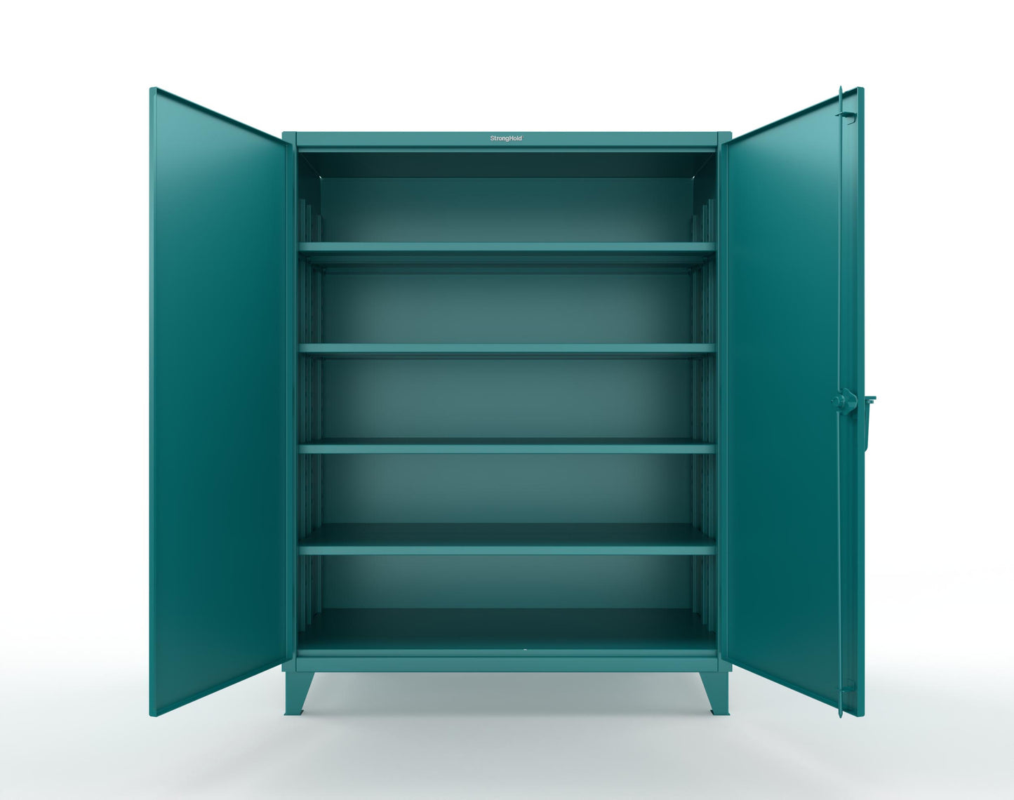 Extreme Duty 12 GA Cabinet with 4 Deep Shelves - 60 In. W x 30 In. D x 78 In. H - 56-304-5021