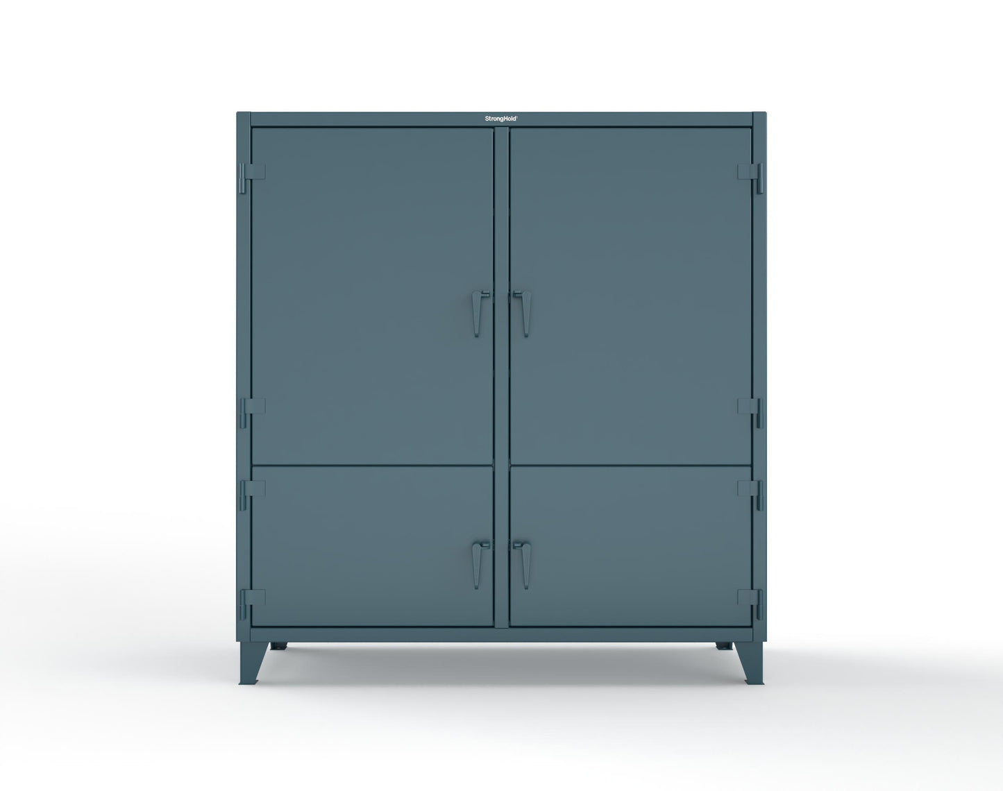 Extreme Duty 12 GA Cabinet with 4 Locking Doors - 60 In. W x 24 In. D x 78 In. H - 56-4D-248-5001