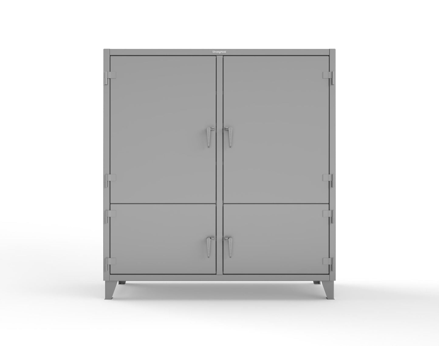 Extreme Duty 12 GA Cabinet with 4 Locking Doors - 60 In. W x 24 In. D x 78 In. H - 56-4D-248-7037