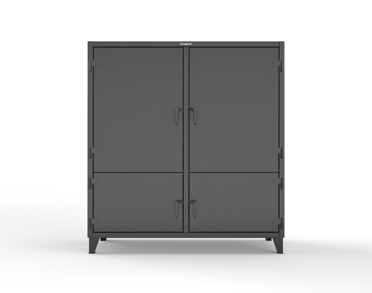 Extreme Duty 12 GA Cabinet with 4 Locking Doors - 60 In. W x 24 In. D x 78 In. H - 56-4D-248-9005