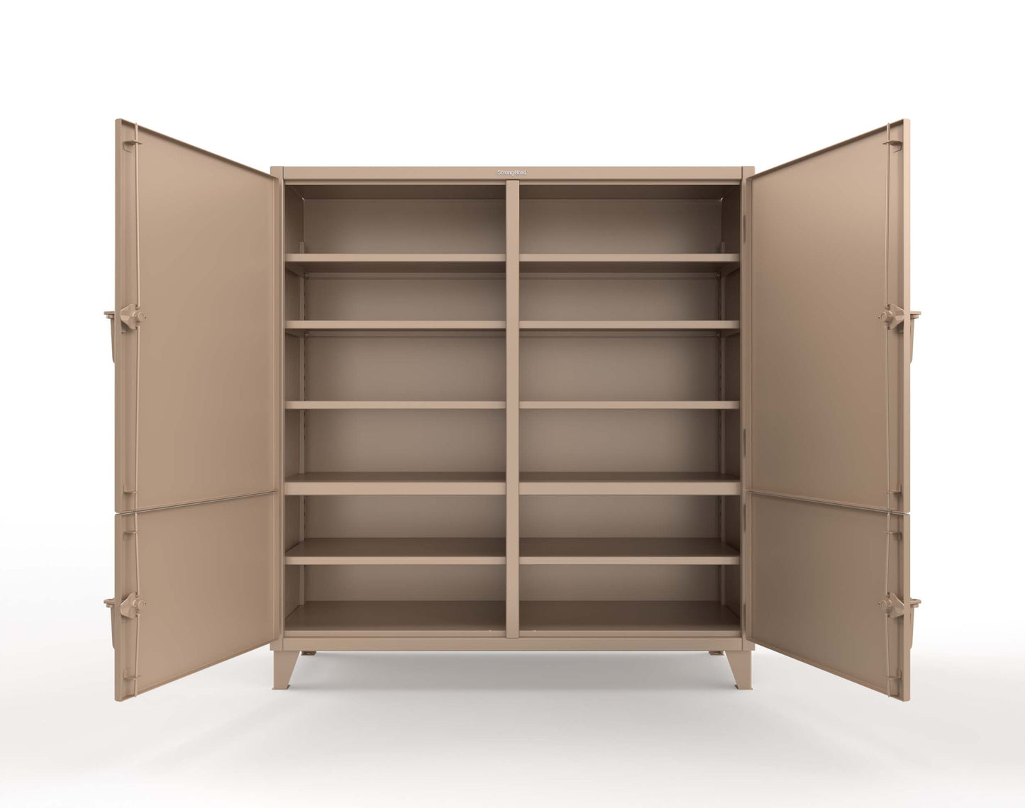 Extreme Duty 12 GA Cabinet with 4 Locking Doors - 60 In. W x 24 In. D x 78 In. H - 56-4D-248-1019